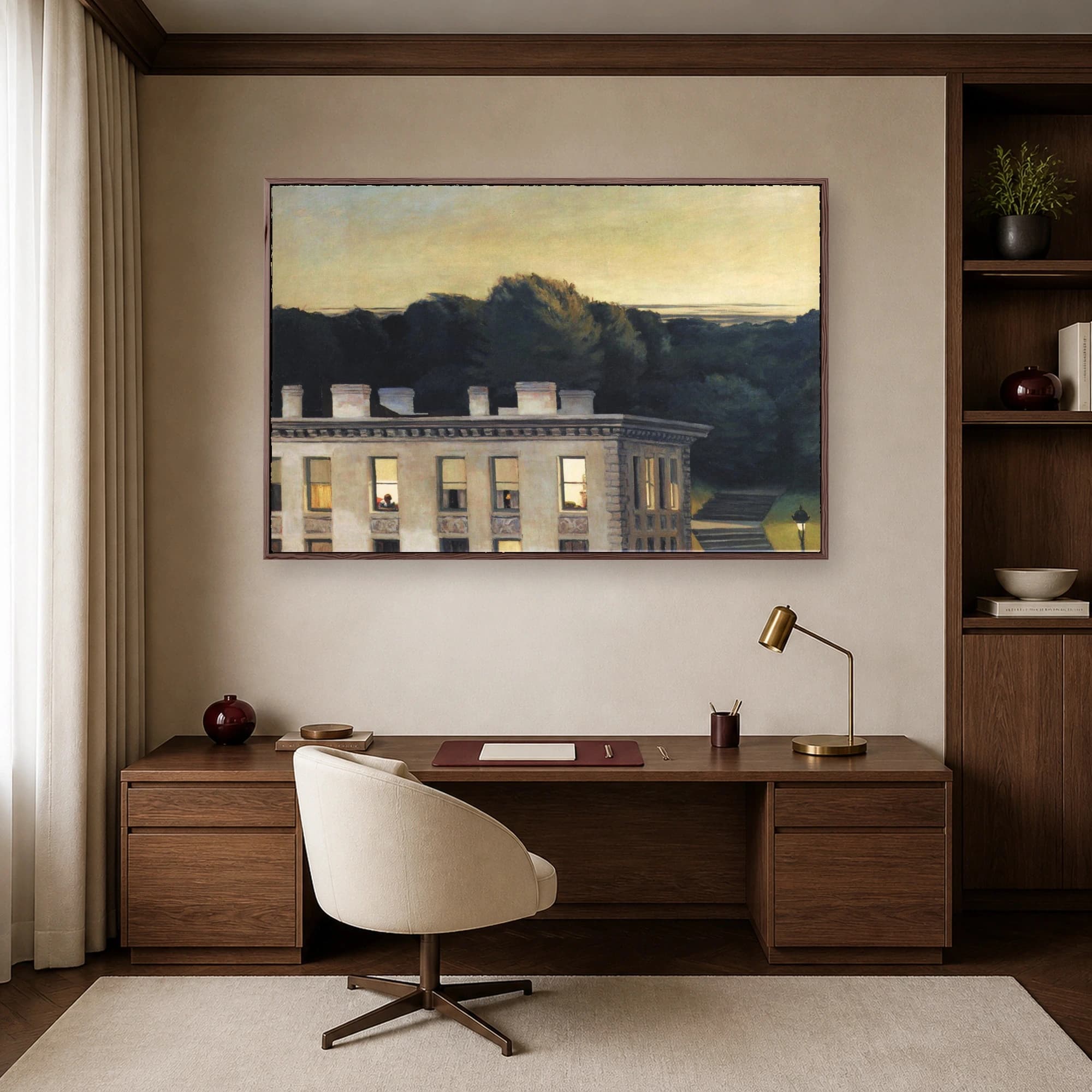 Rooms by the Sea Twilight Architectural Fine Art Print, view 5