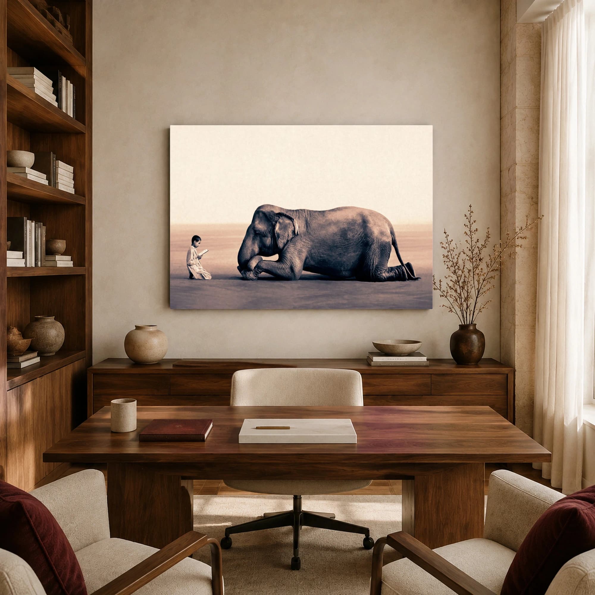Wisdom Shared Surreal Elephant Wall Art, view 8