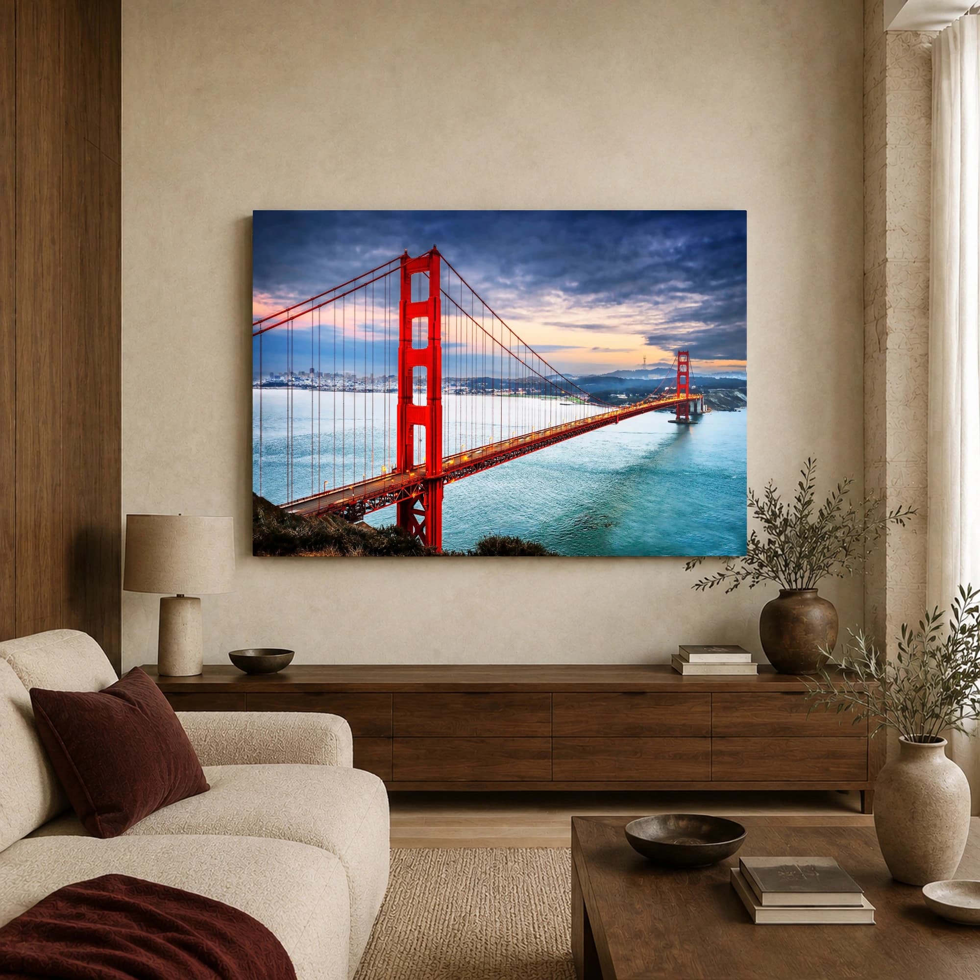 Golden Gate Bridge at Twilight Wall Art, view 3