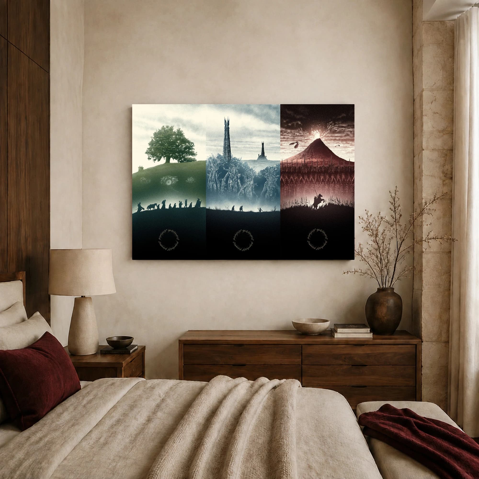 Epic Fantasy Journey Triptych Wall Art, view 8