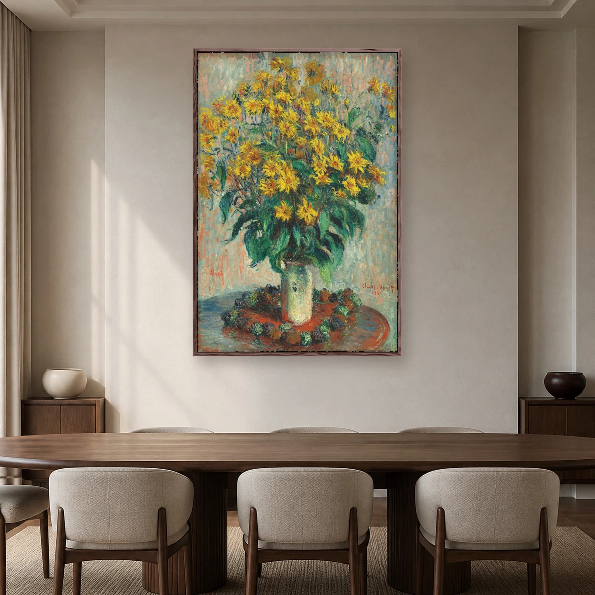 Claude Monet Bouquet of Sunflowers Fine Art Canvas Print, view 7
