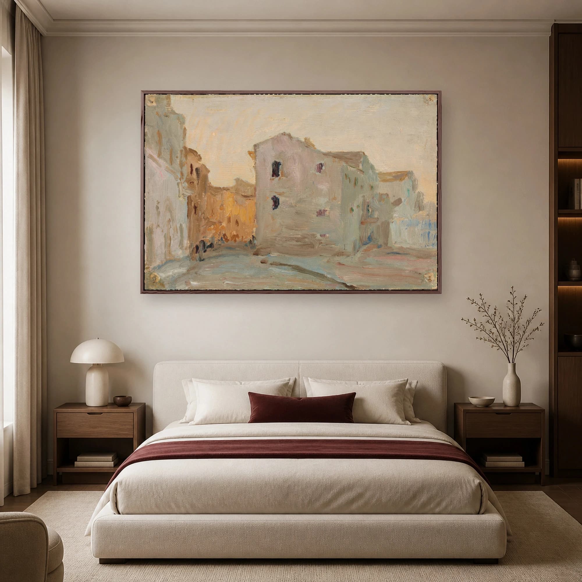 Townscape Study in Light and Ochre Canvas Print, view 5