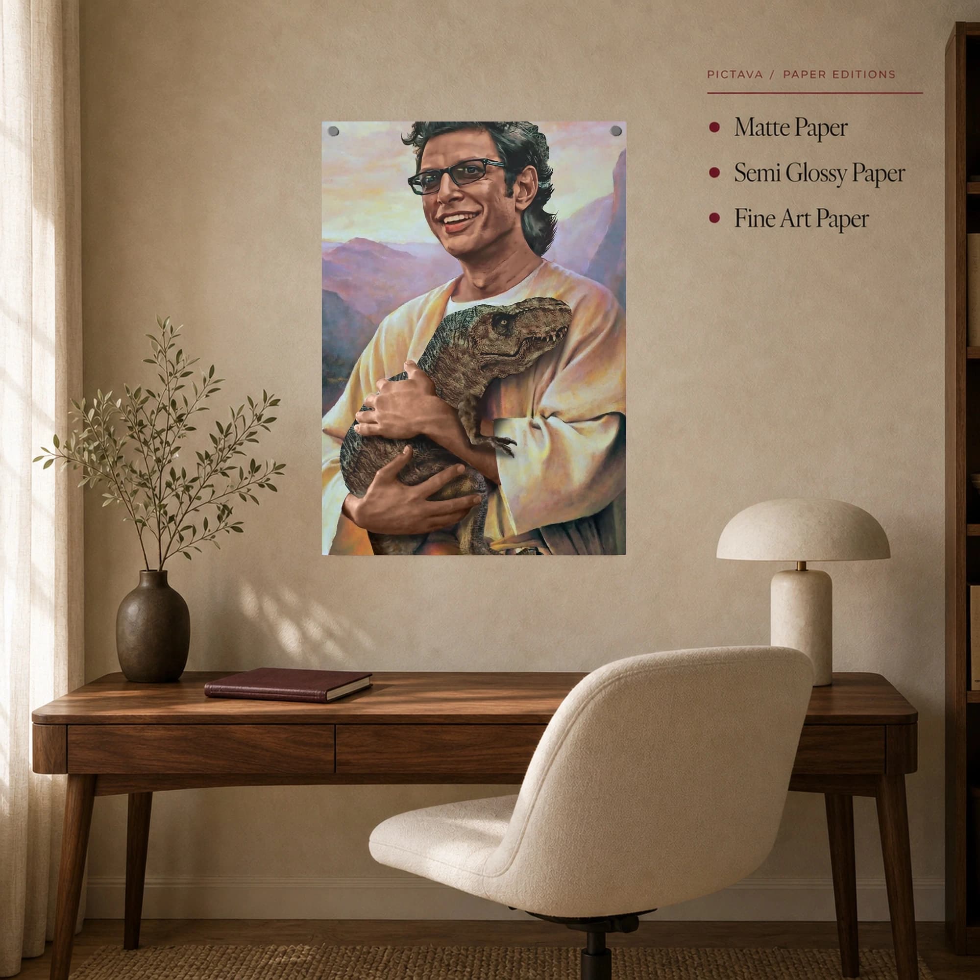 Jeff Goldblum Dinosaur Parody Canvas Print, view 7