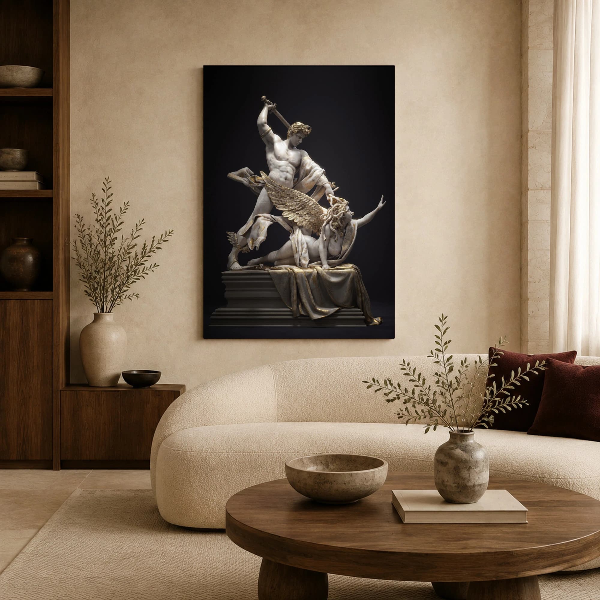 Perseus Defeating Medusa Classical Sculpture Wall Art, view 4