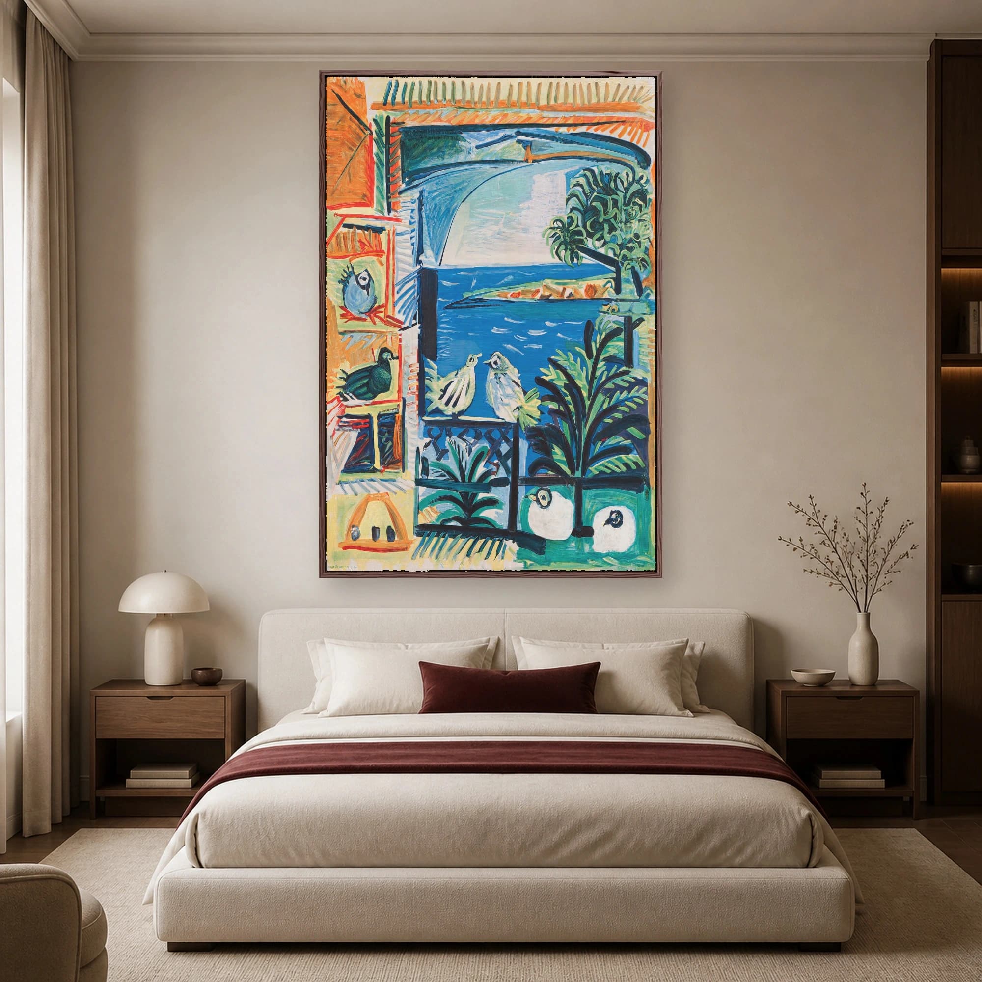 Coastal Birds Modern Seascape Art Print, view 4