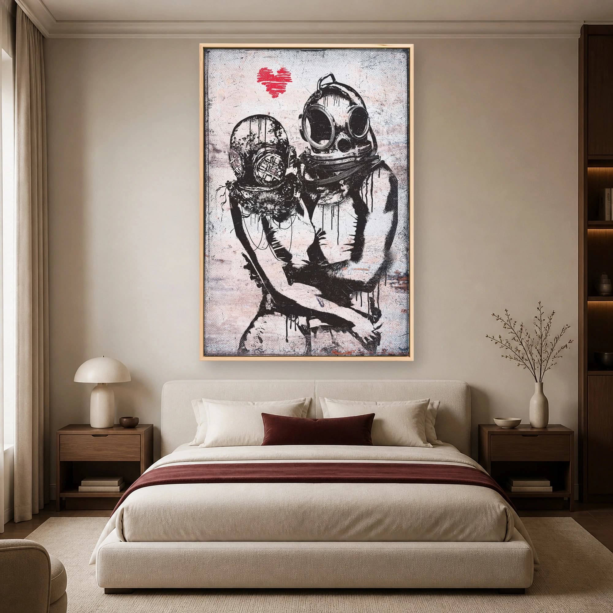 Submerged Affection Urban Street Art Canvas Print, view 5