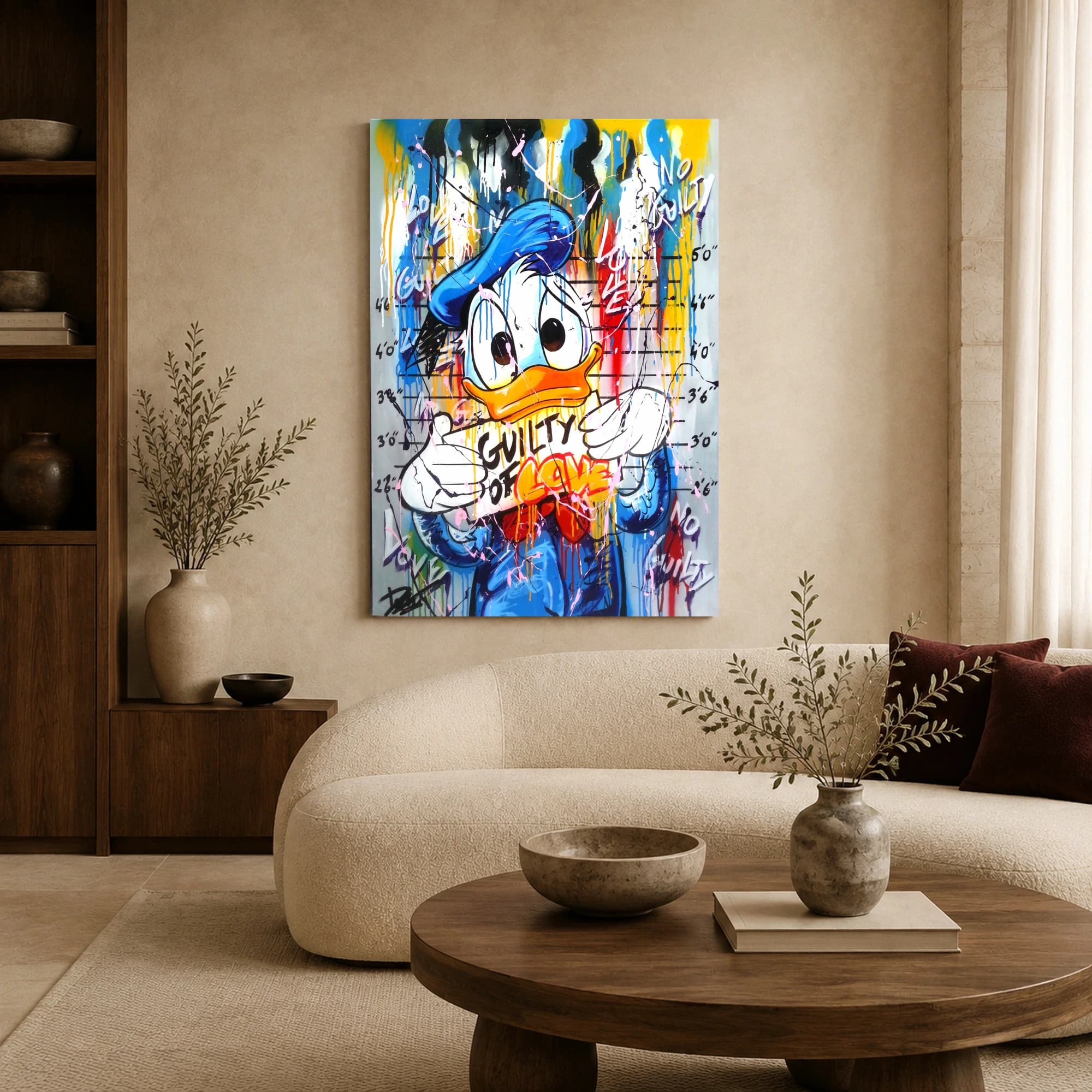 Guilty of Love Donald Duck Pop Art Canvas, view 6