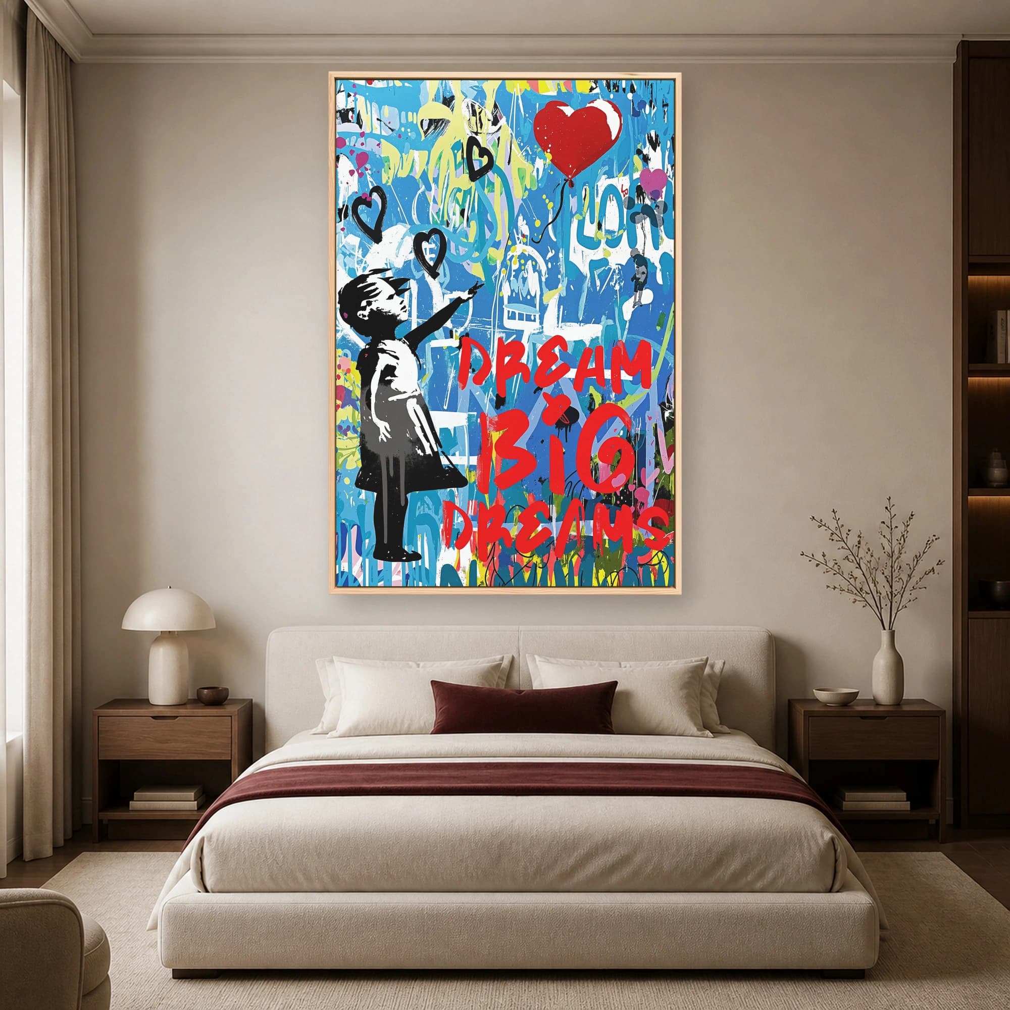 Dream Big Graffiti Wall Art Urban Canvas Print, view 4