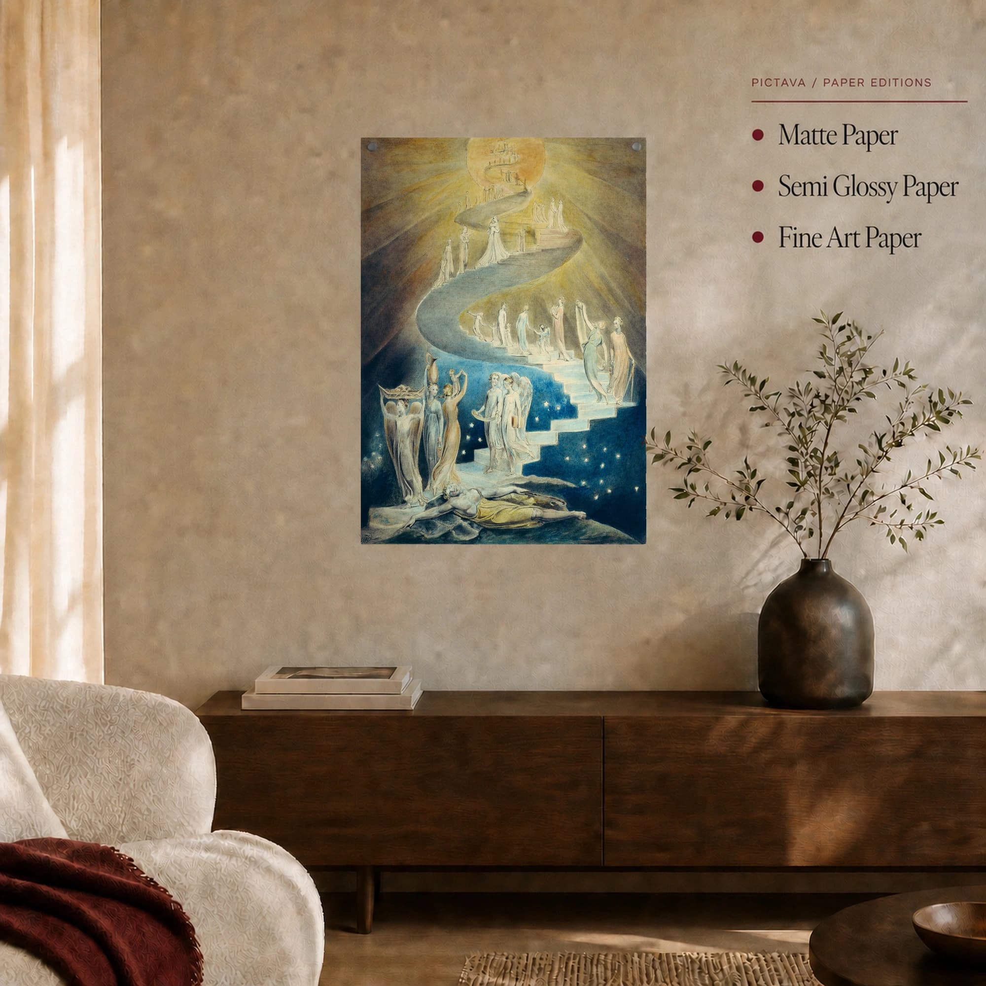 William Blake Jacob's Dream Fine Art Print, view 6