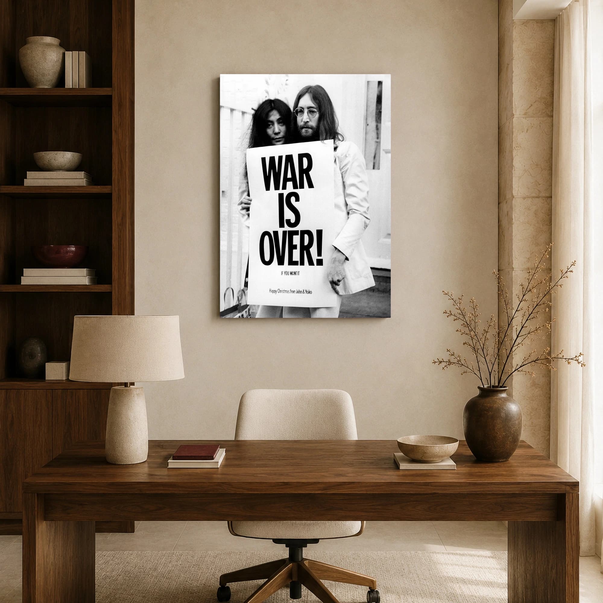 John Lennon and Yoko Ono War Is Over Peace Poster Print, view 8