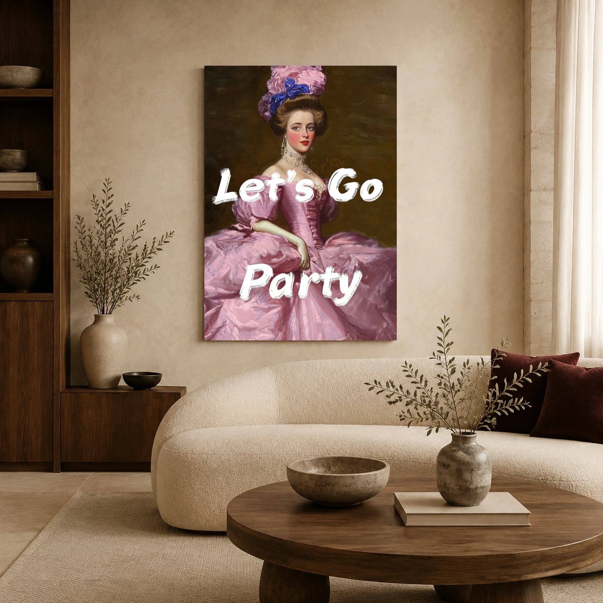 Let's Go Party Funny Classical Portrait Wall Art, view 7