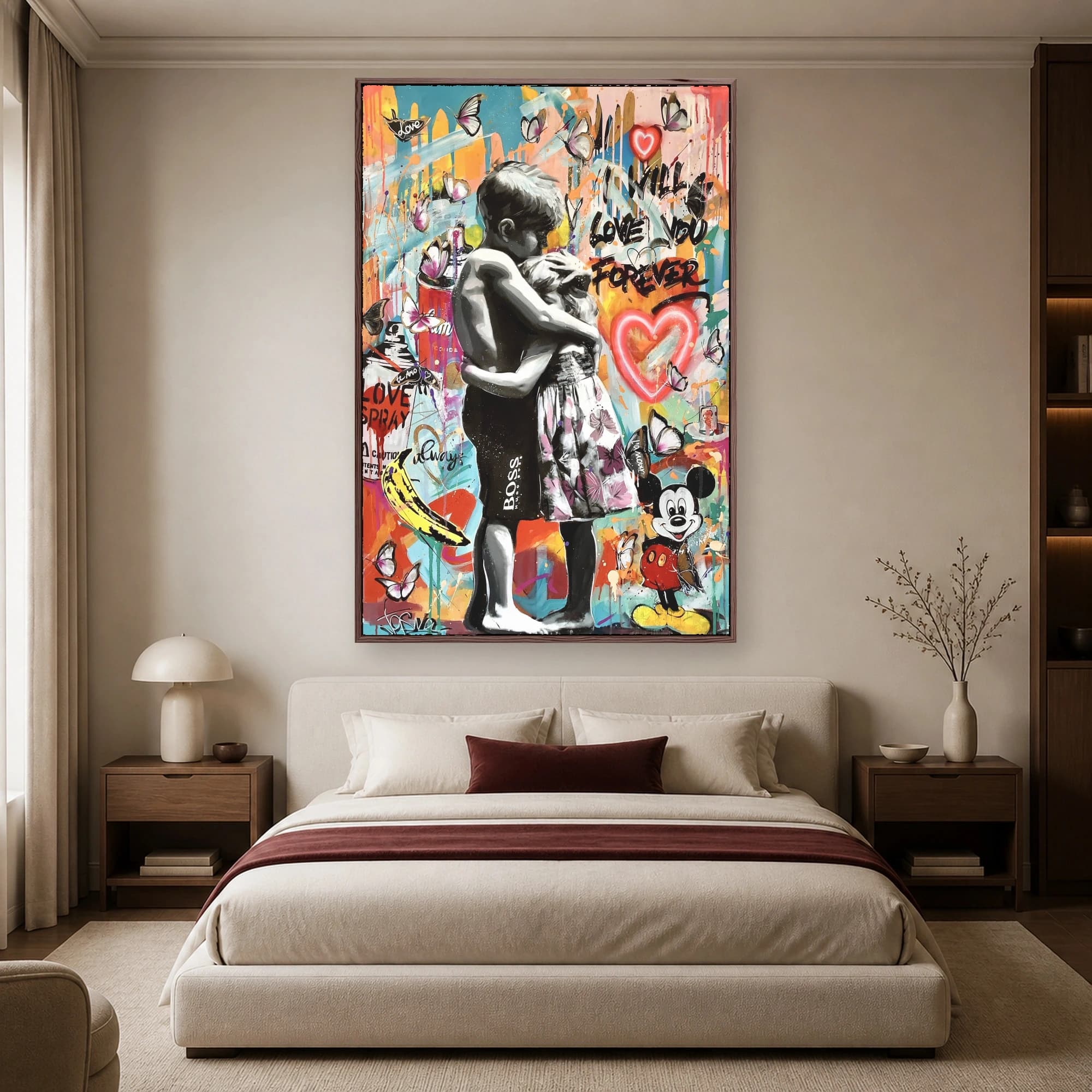 Love You Forever Street Art Canvas Print, view 5
