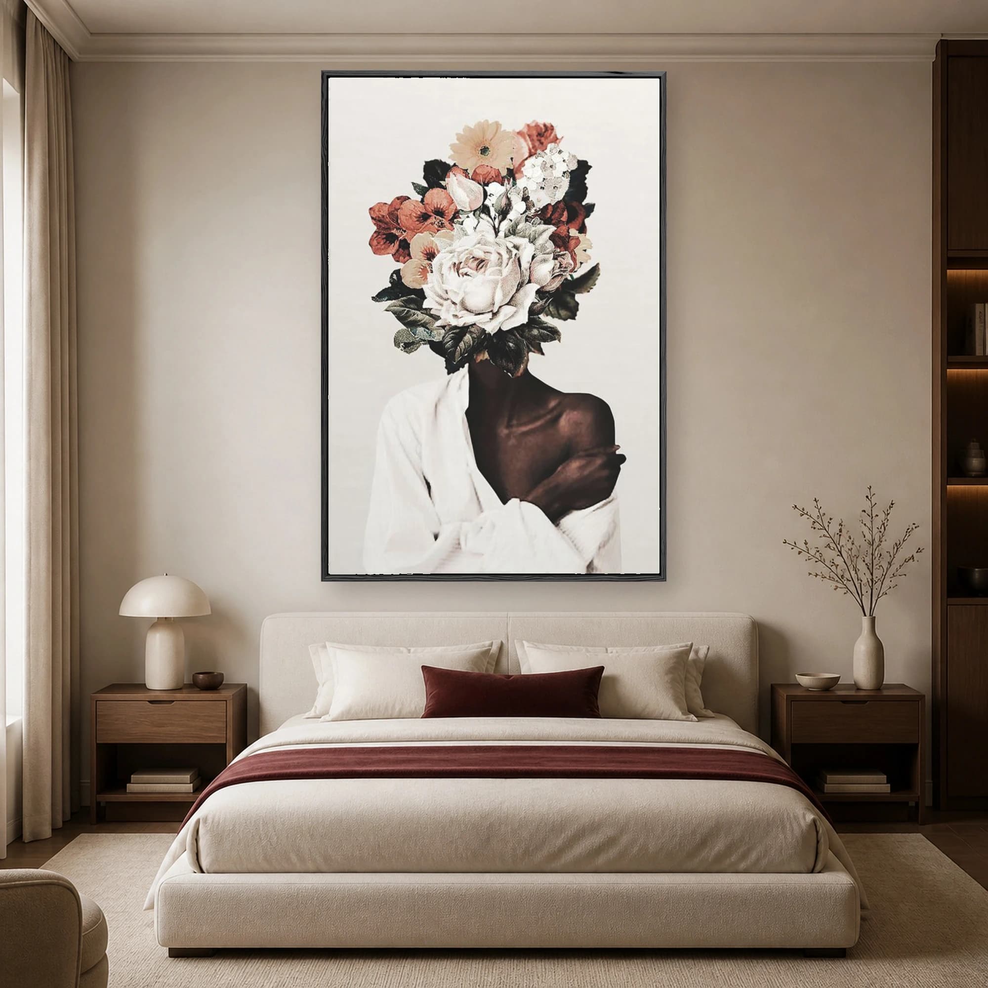 Surreal Floral Portrait Canvas Print & Wall Art, view 2