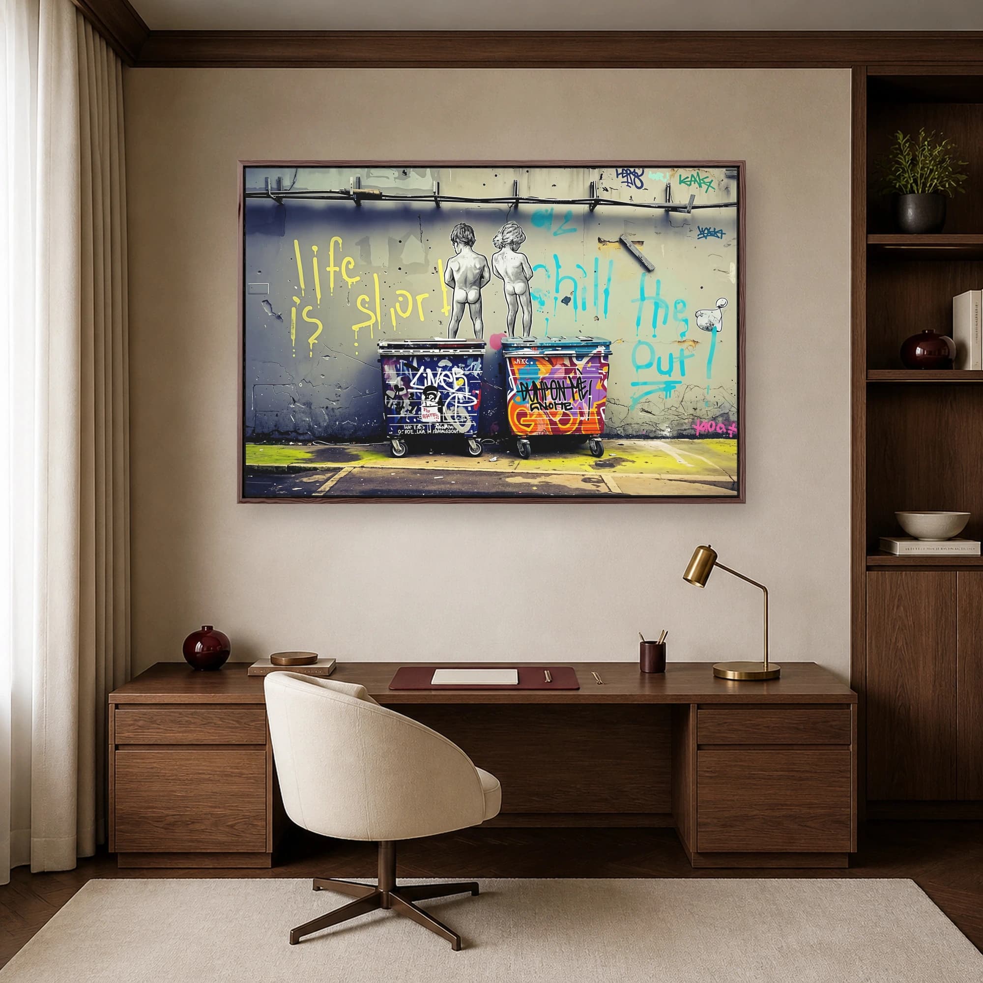 Life Is Short Chill The Out Urban Street Art Print, view 6