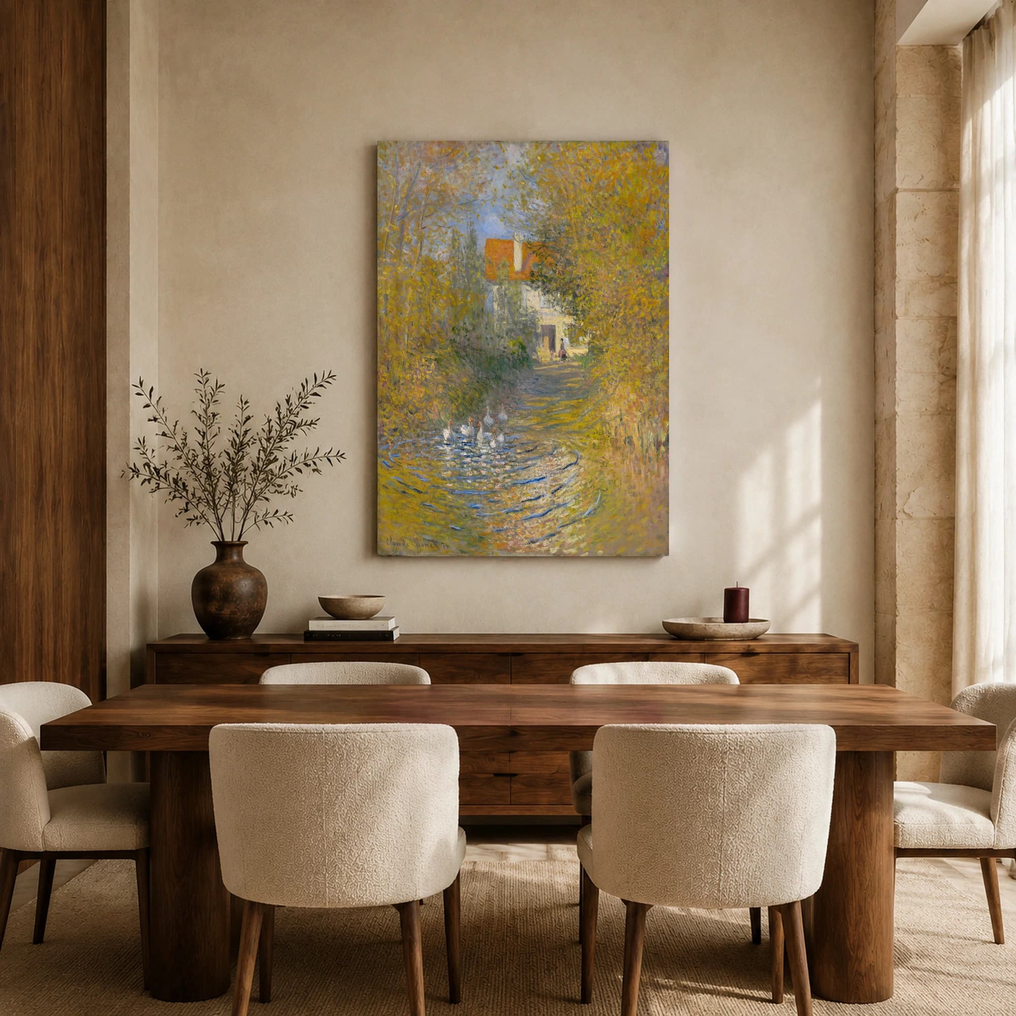 The Artist's House at Argenteuil Canvas Print by Claude Monet, view 6