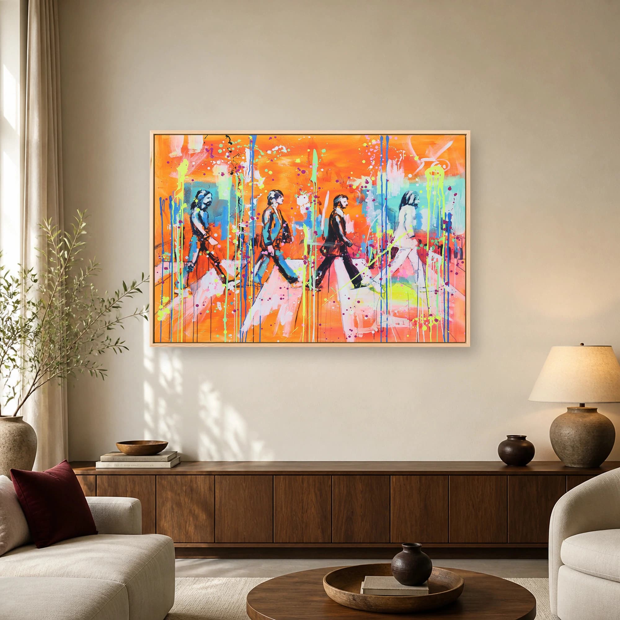 Abstract Abbey Road Music Wall Art Canvas Print, view 4
