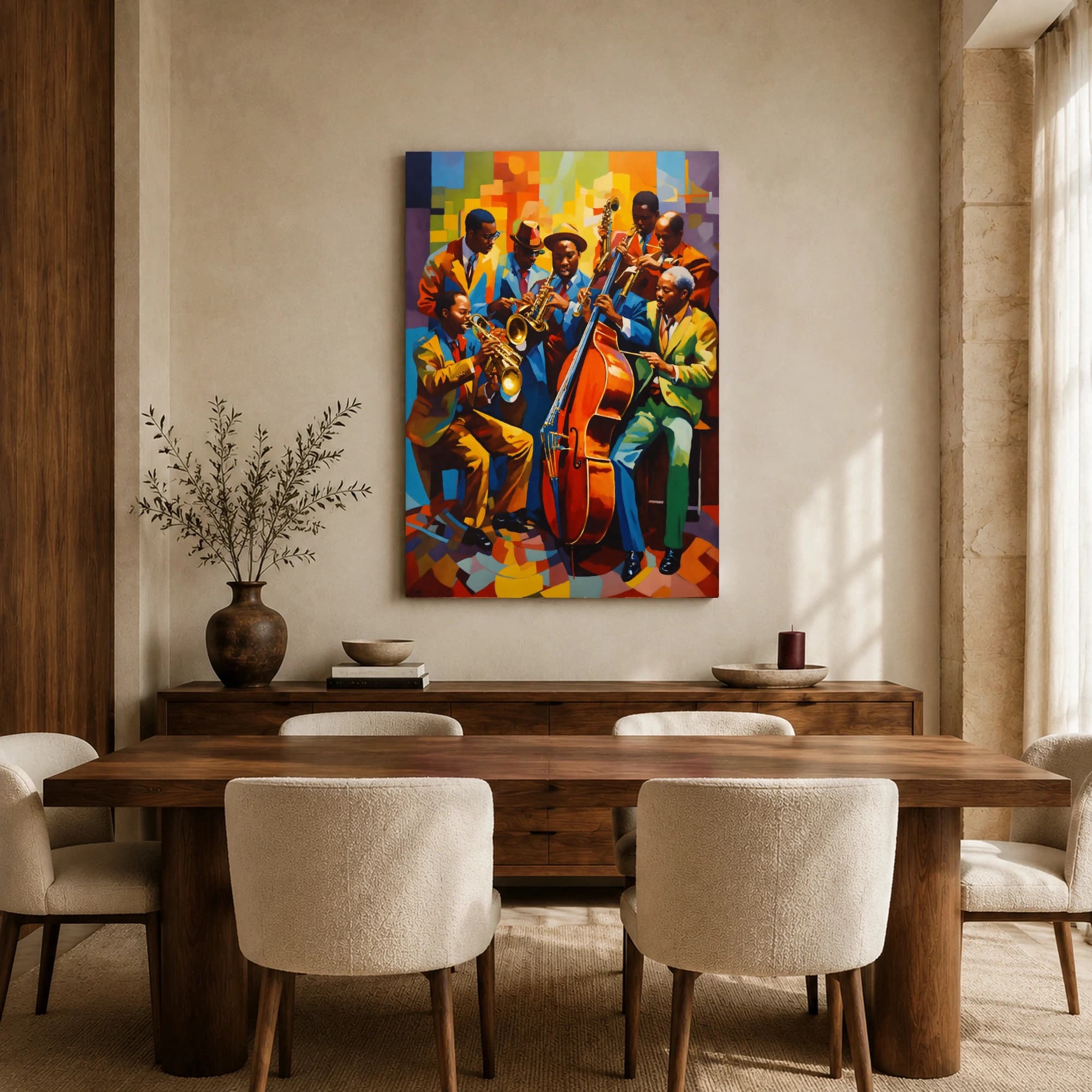 Vibrant Jazz Band Abstract Art Print, view 7