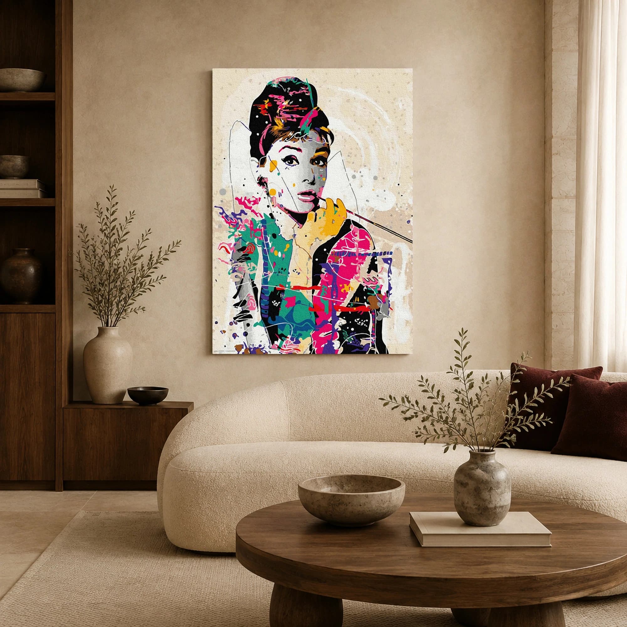 Audrey Hepburn Pop Art Canvas Wall Art, view 6