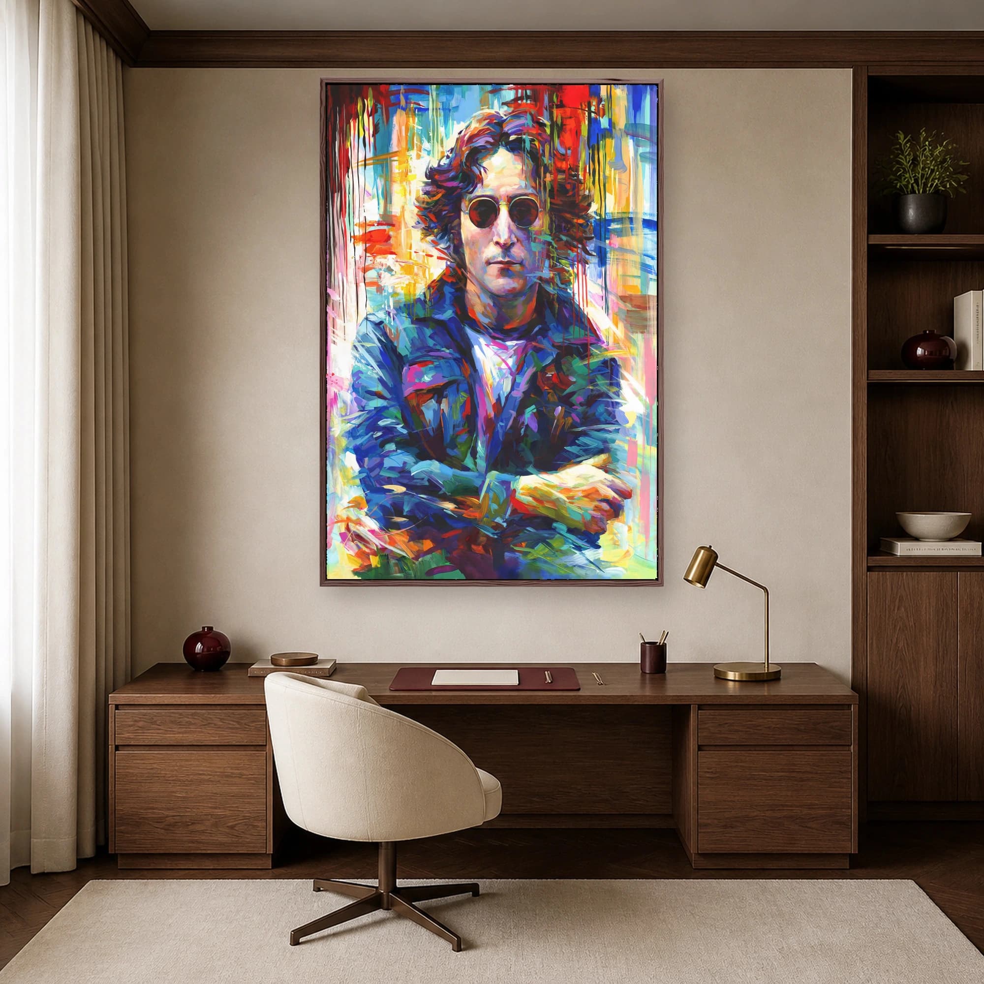 John Lennon Vibrant Abstract Pop Art Canvas Print, view 5