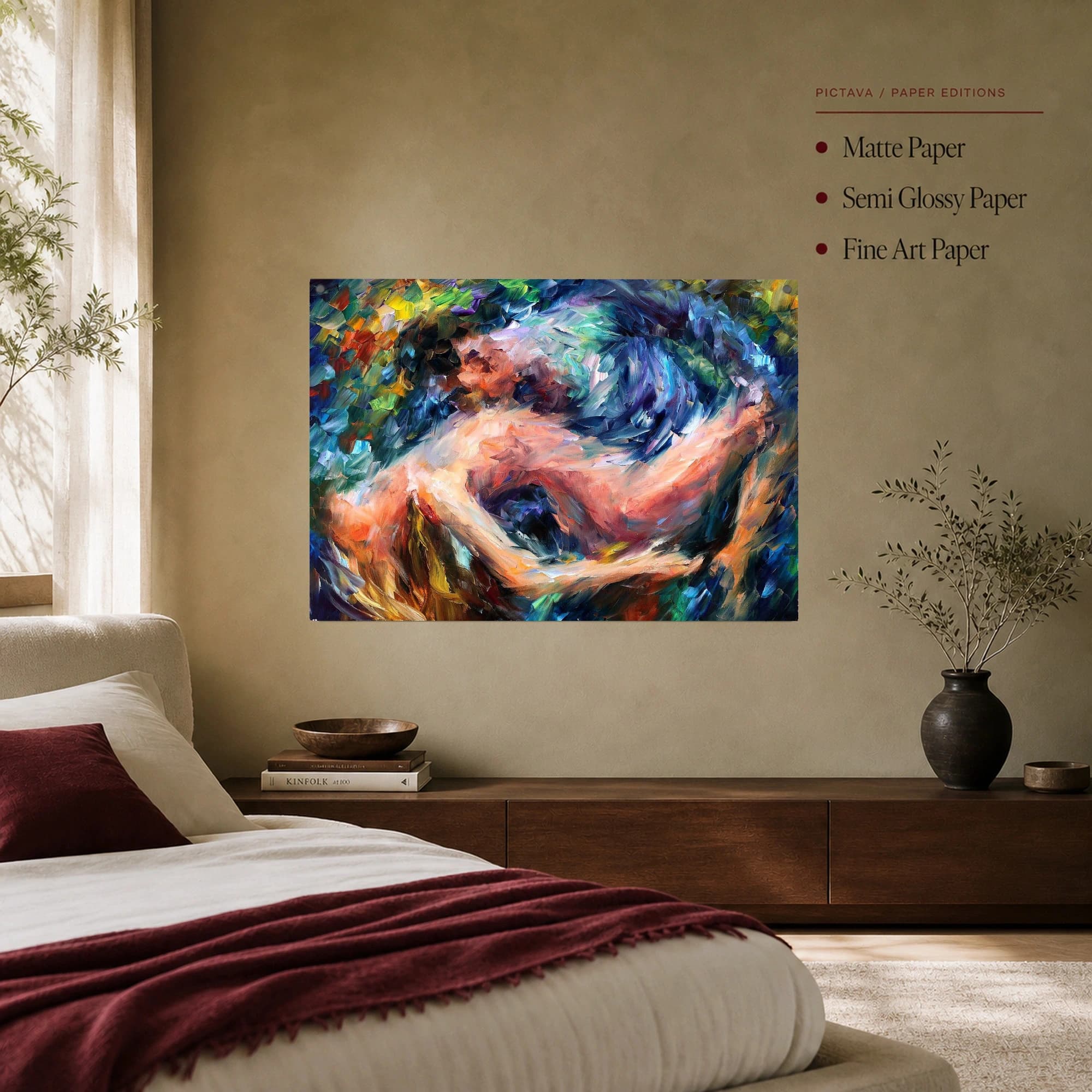 Abstract Embrace Impasto Canvas Print, view 8