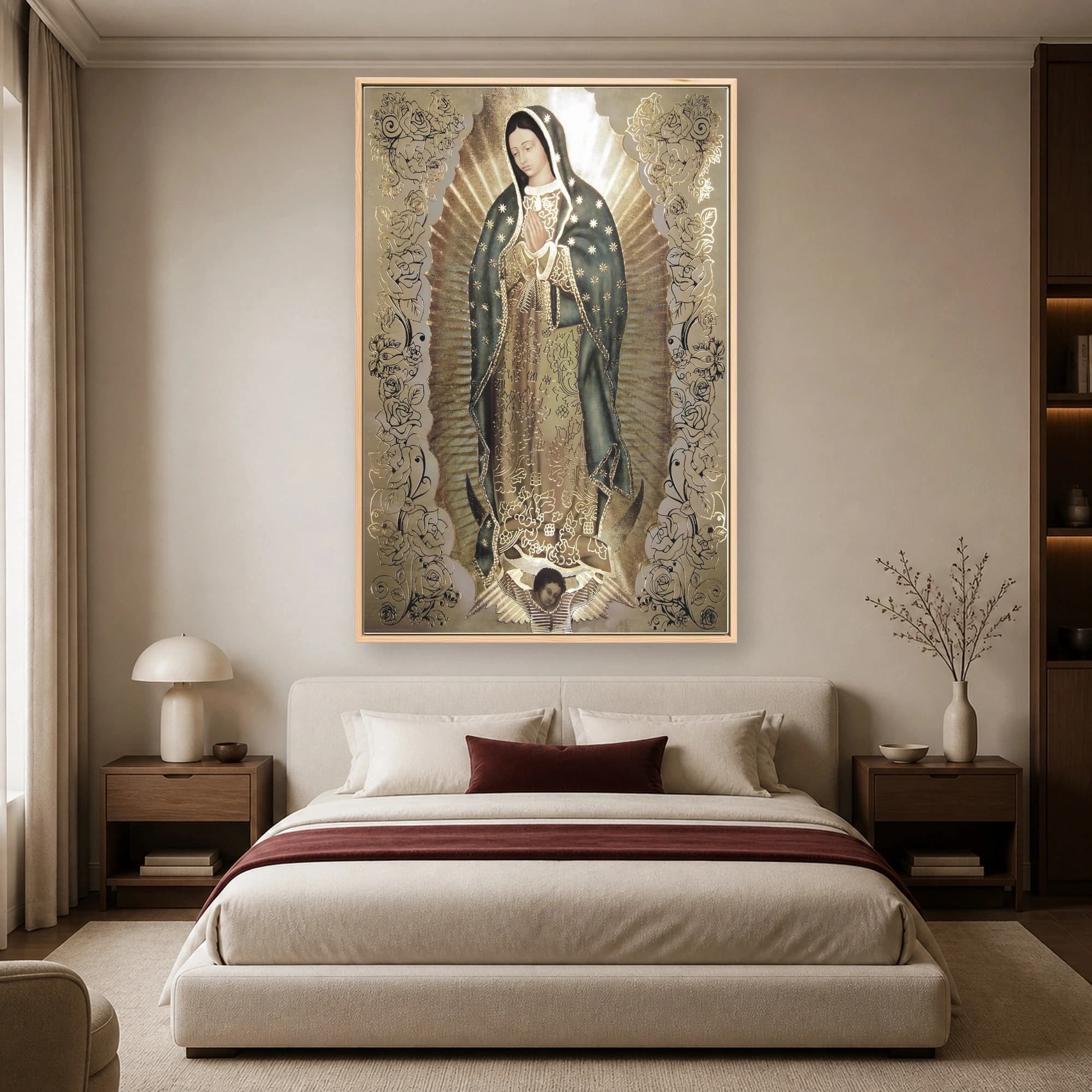Our Lady of Guadalupe Gold Foil Devotional Wall Art, view 4
