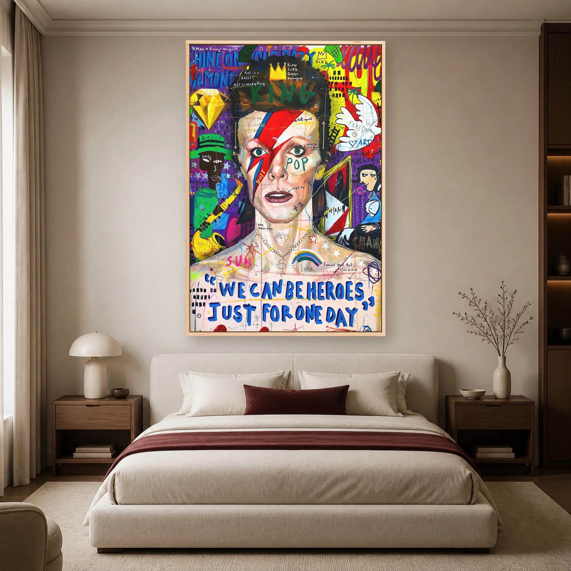 David Bowie Heroes Pop Art Canvas Print, view 4