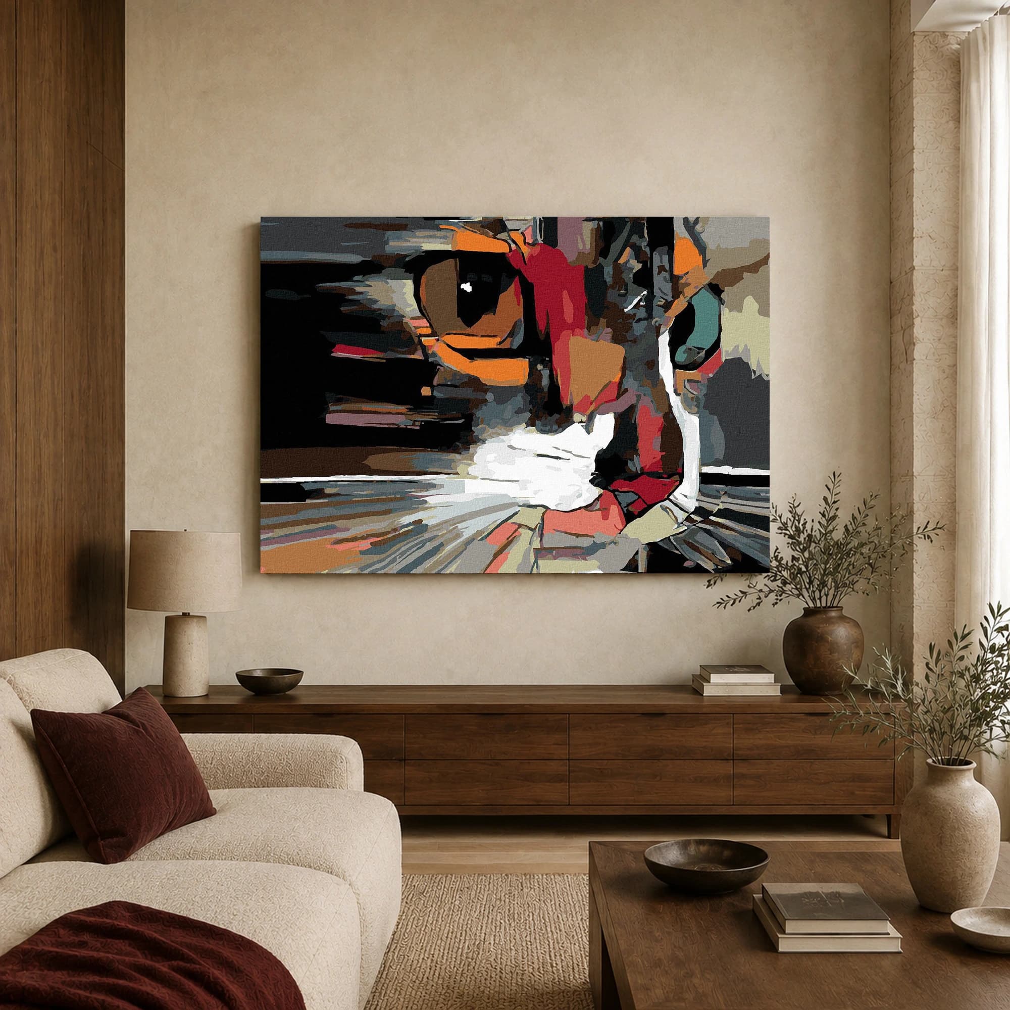 Bold Formula 1 Racing Driver Abstract Pop Art Canvas Print, view 2