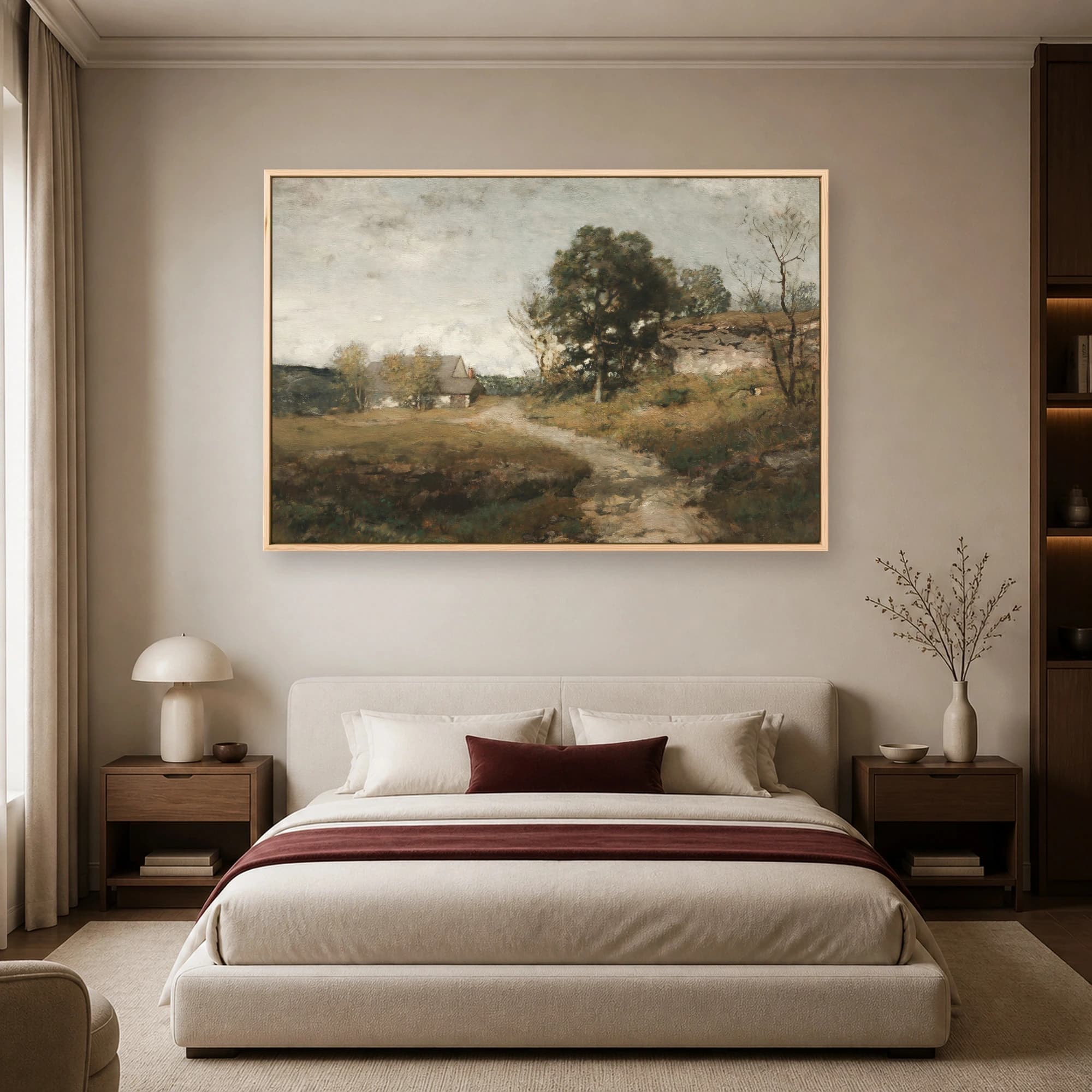 Rural Landscape Oil Painting Canvas Print, view 5