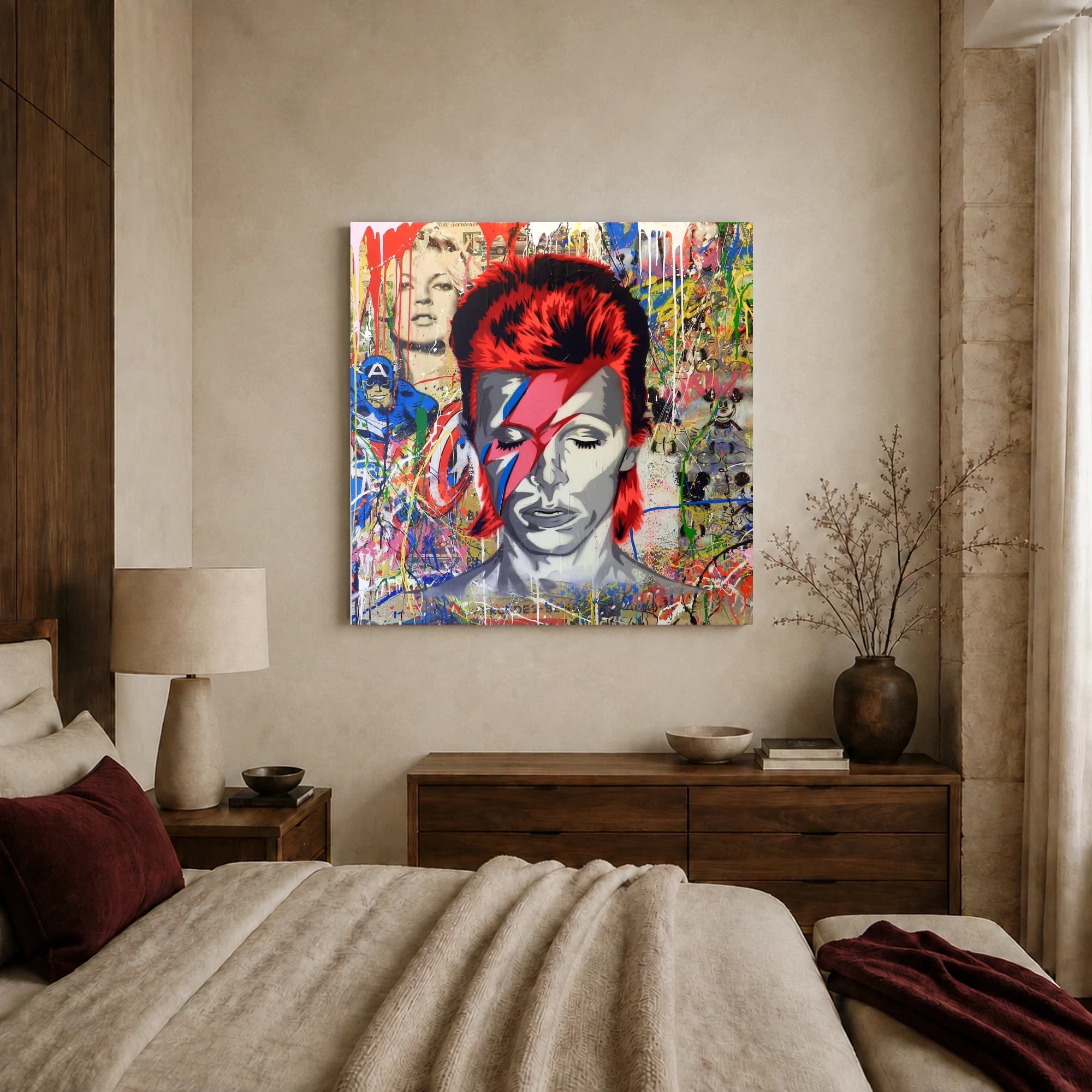 David Bowie Pop Art Street Style Canvas Print, view 2