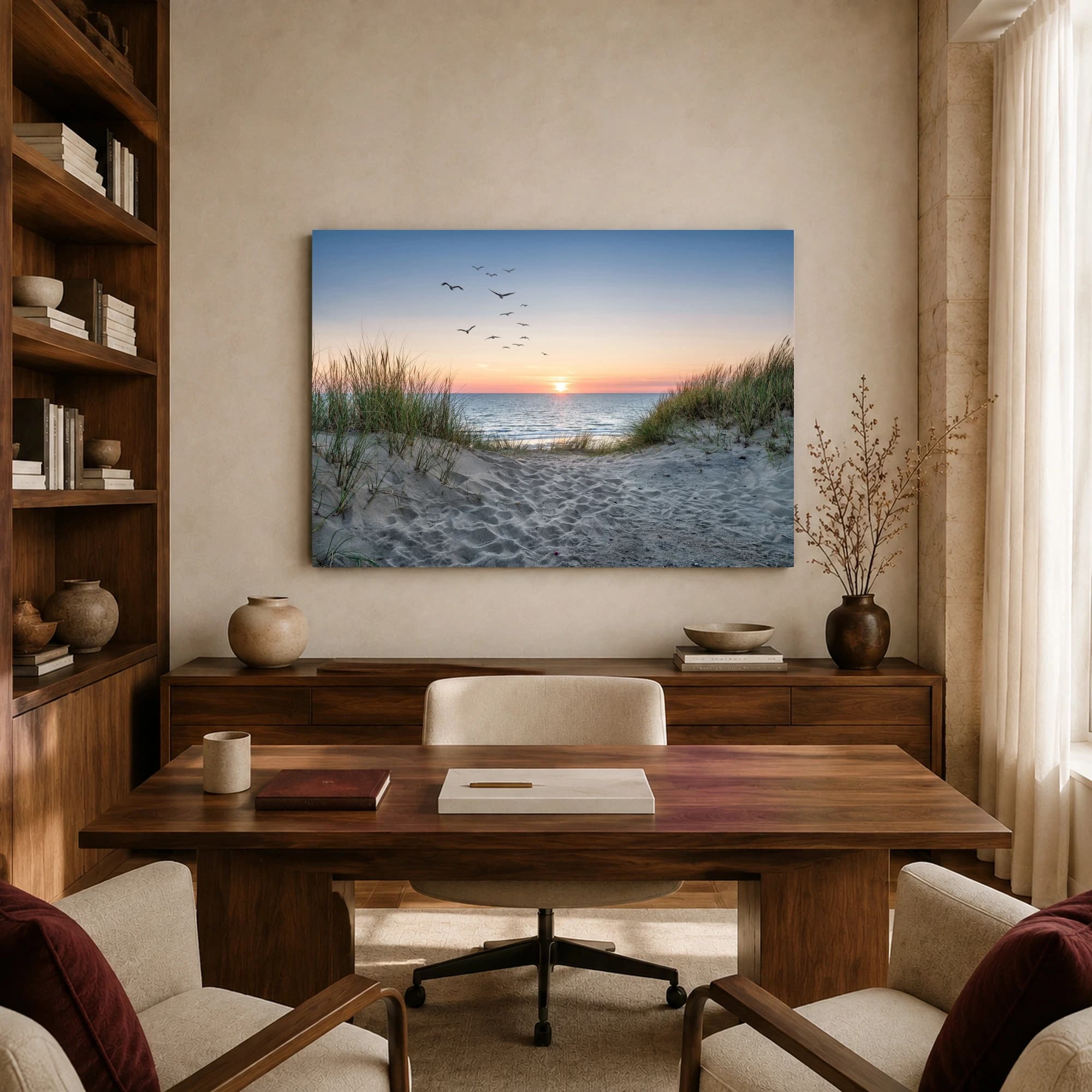 Sunset Path to the Sea Coastal Landscape Art, view 8
