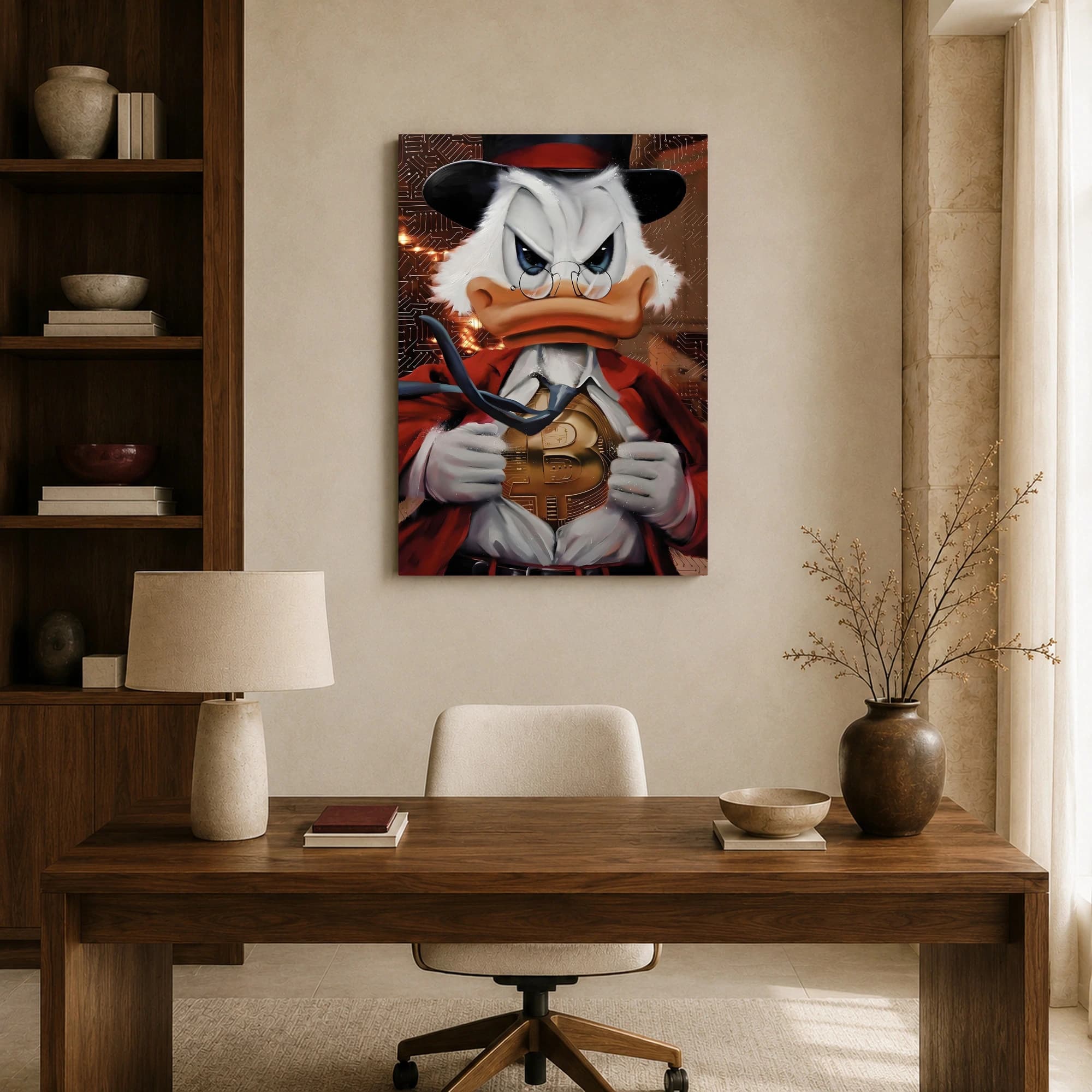Crypto Tycoon Duck Canvas Print | Bitcoin Wall Art, view 8