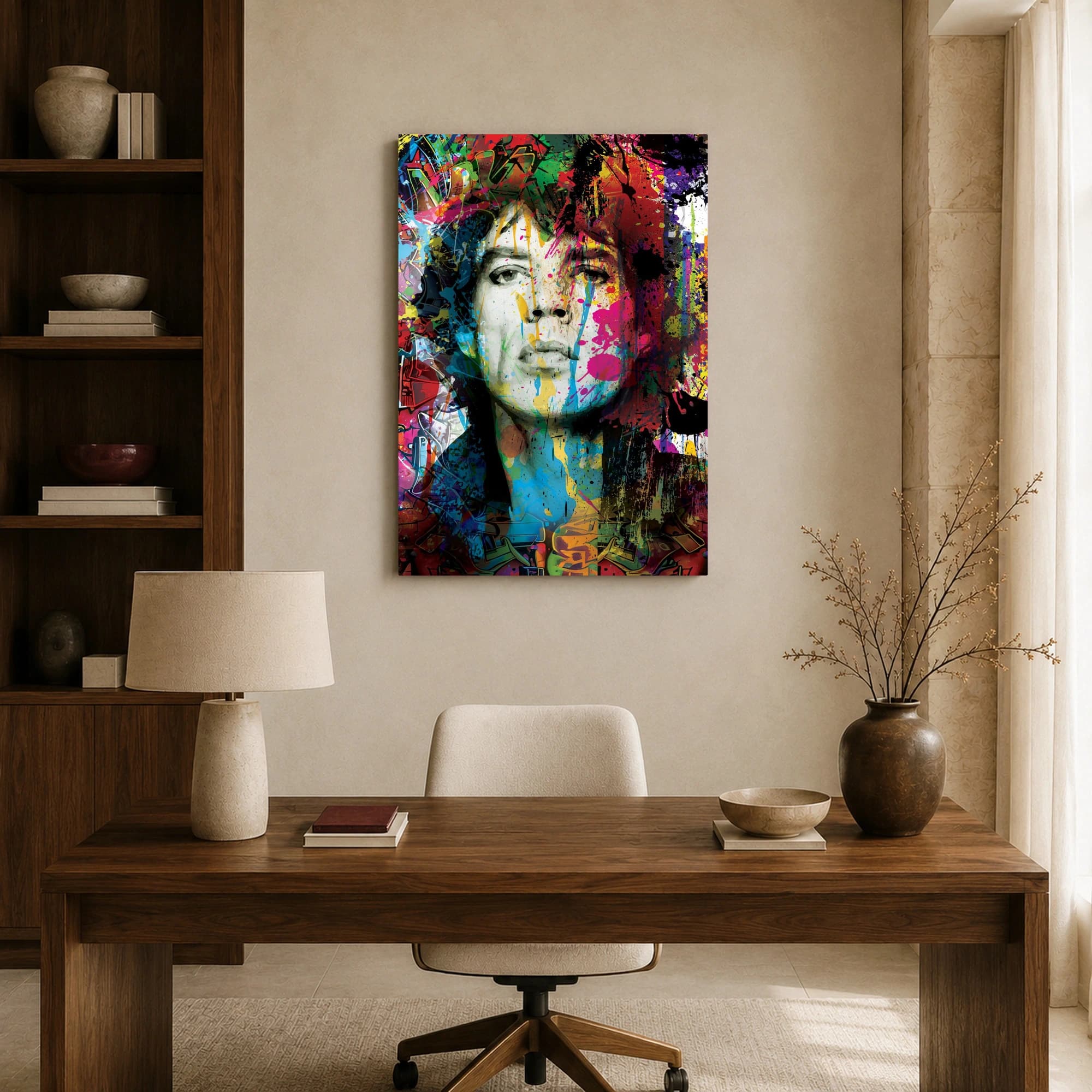 Jim Morrison Colorful Pop Art Portrait Canvas Print, view 8