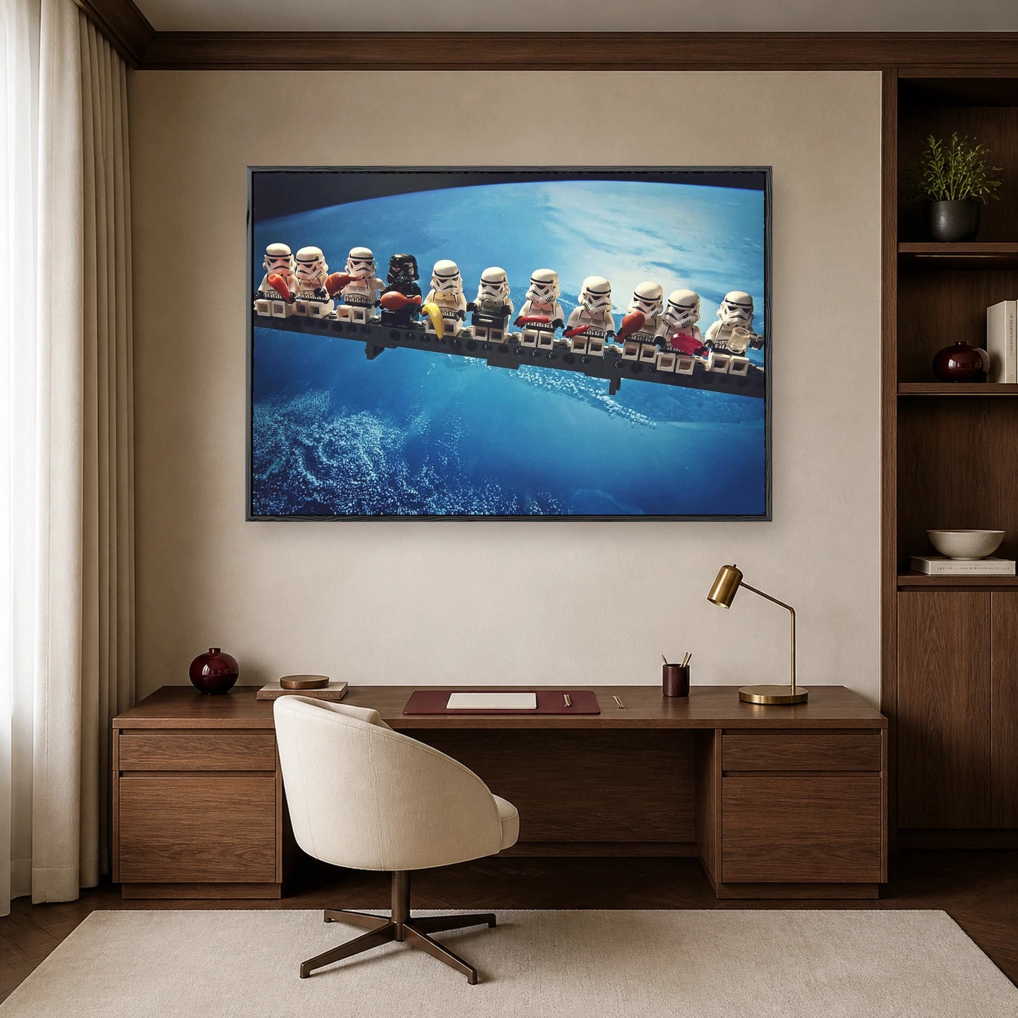 Star Wars Lego Stormtroopers Lunch in Space Canvas Print, view 7
