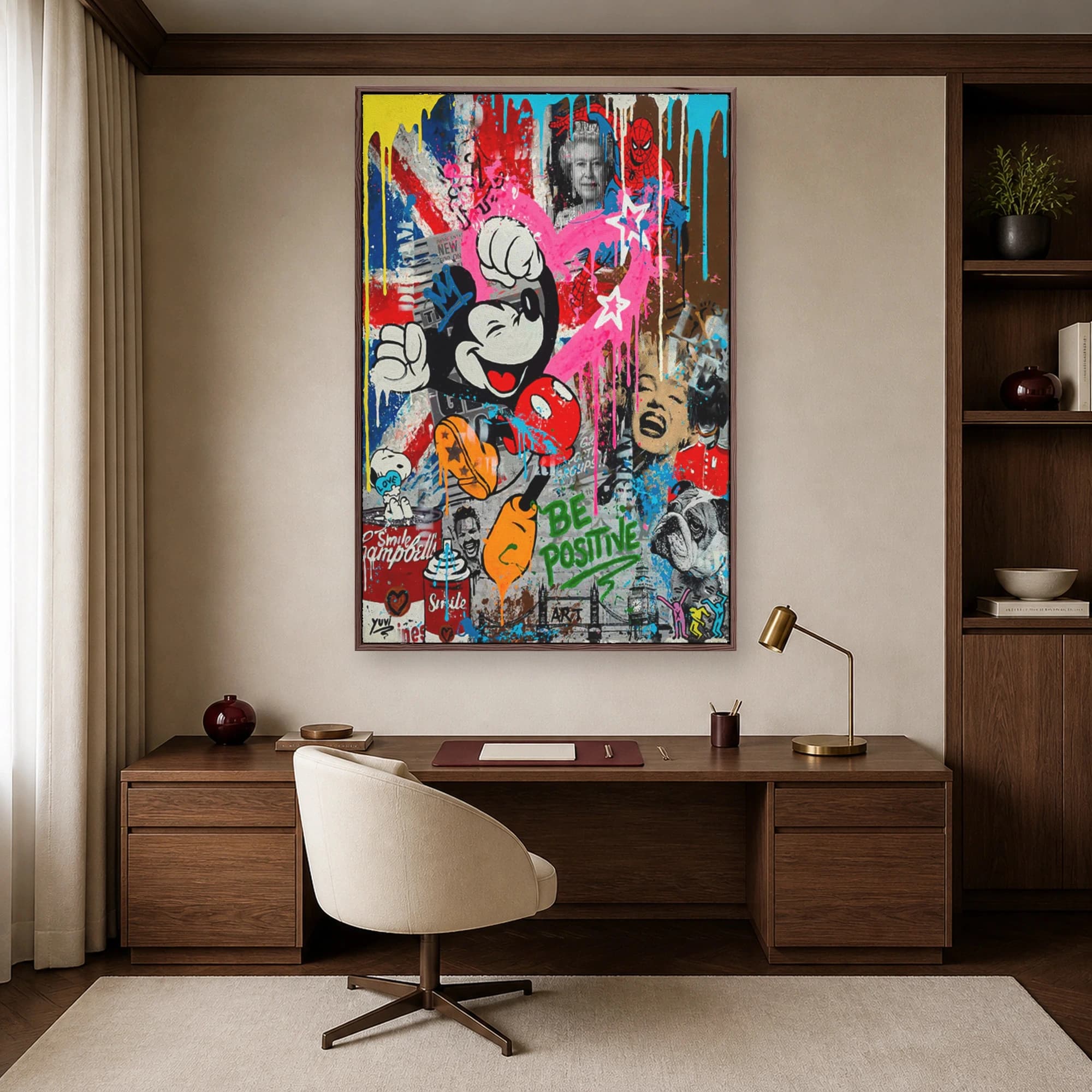 Urban Pop Culture Collage Street Art Print, view 6
