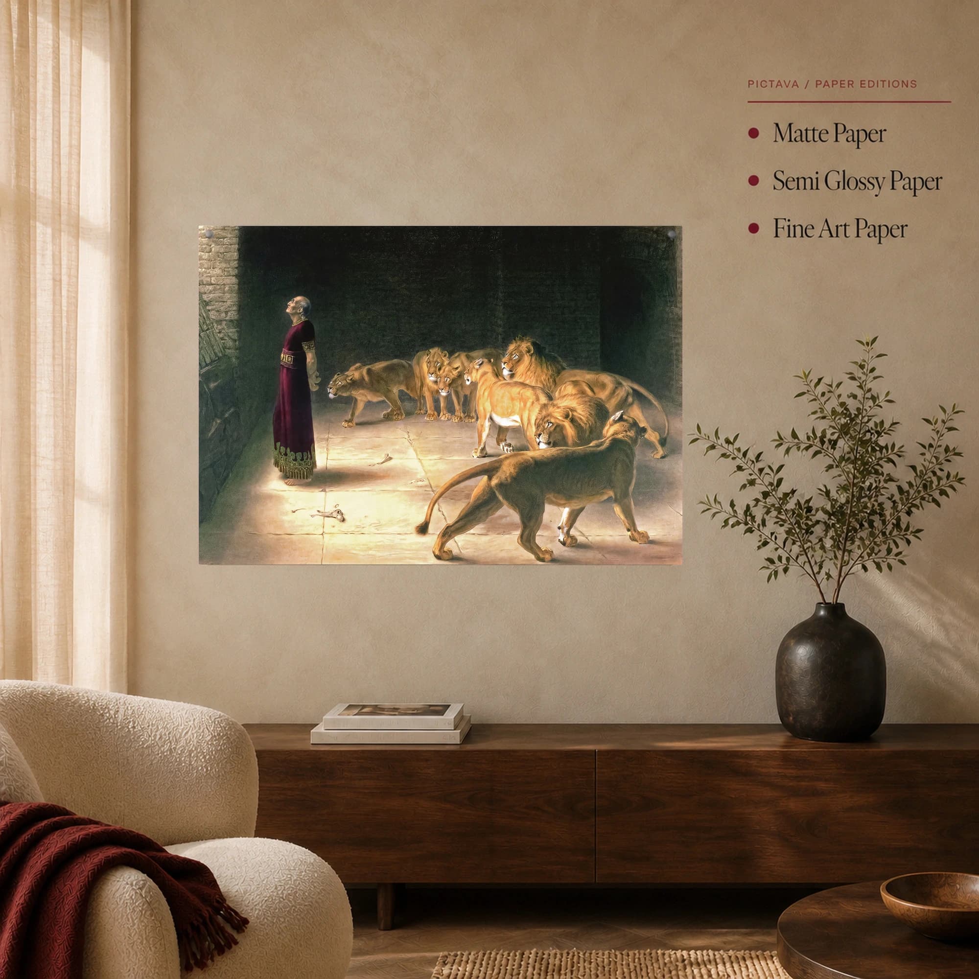Daniel in the Lions Den Historical Art Print, view 6