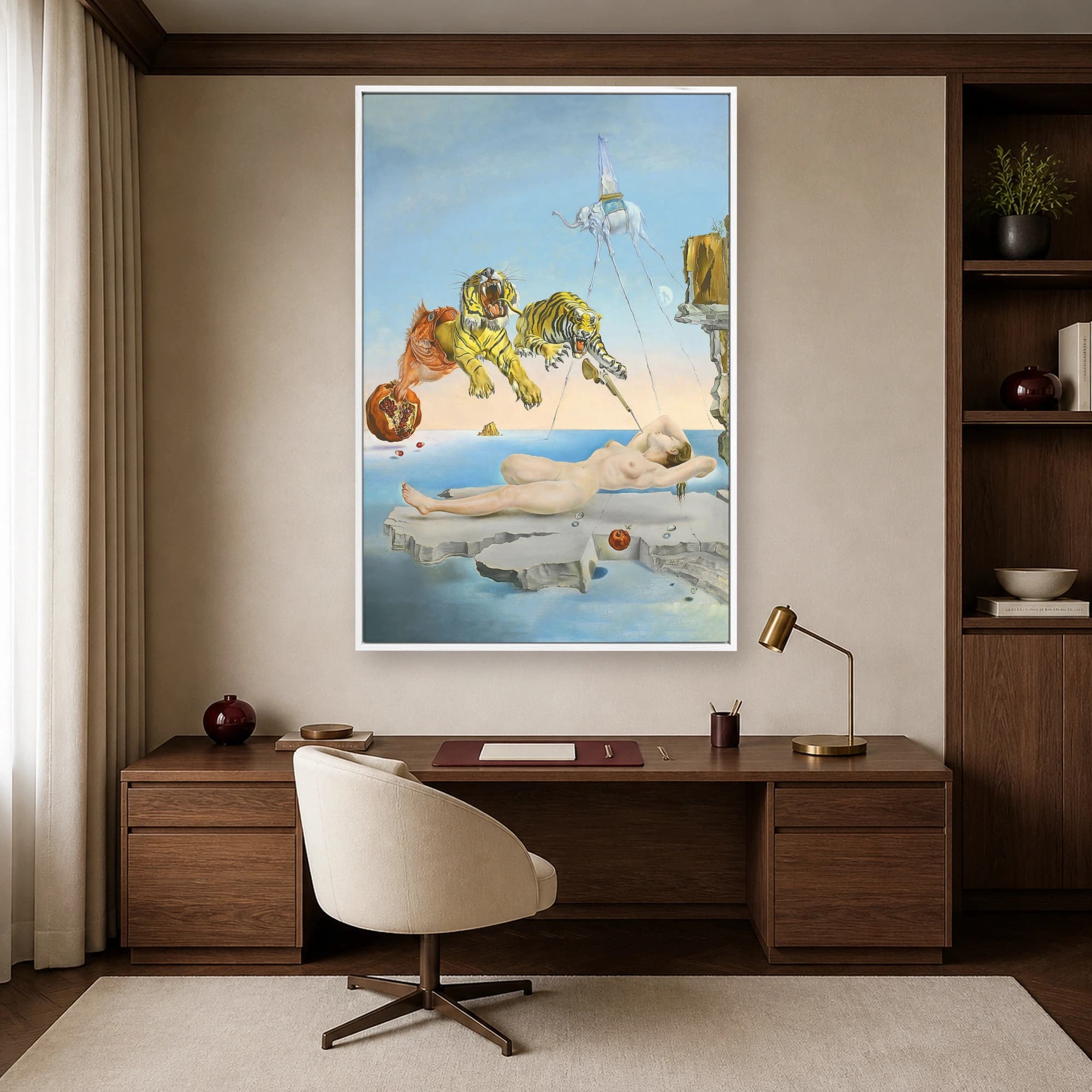 Dream Caused by the Flight of a Bee Canvas Print by Salvador Dali, view 4