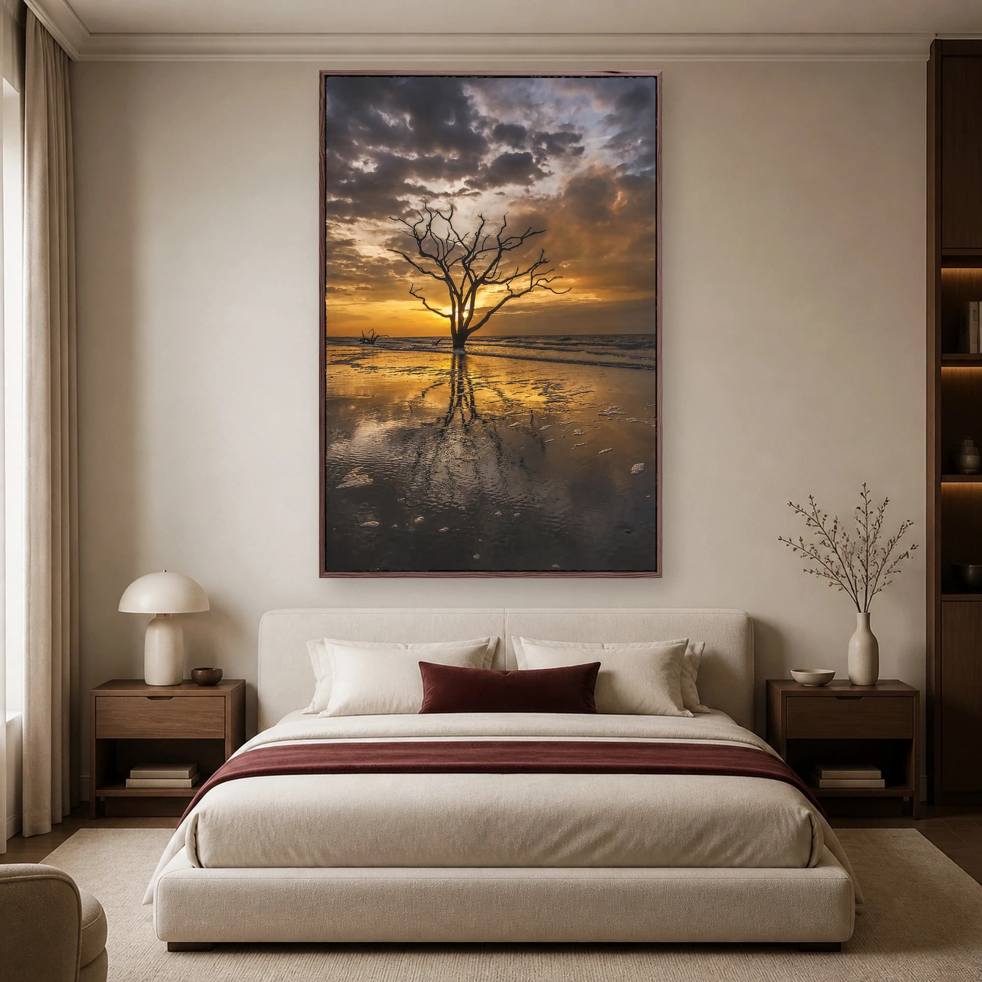 Golden Twilight Coastal Tree Fine Art Print, view 4