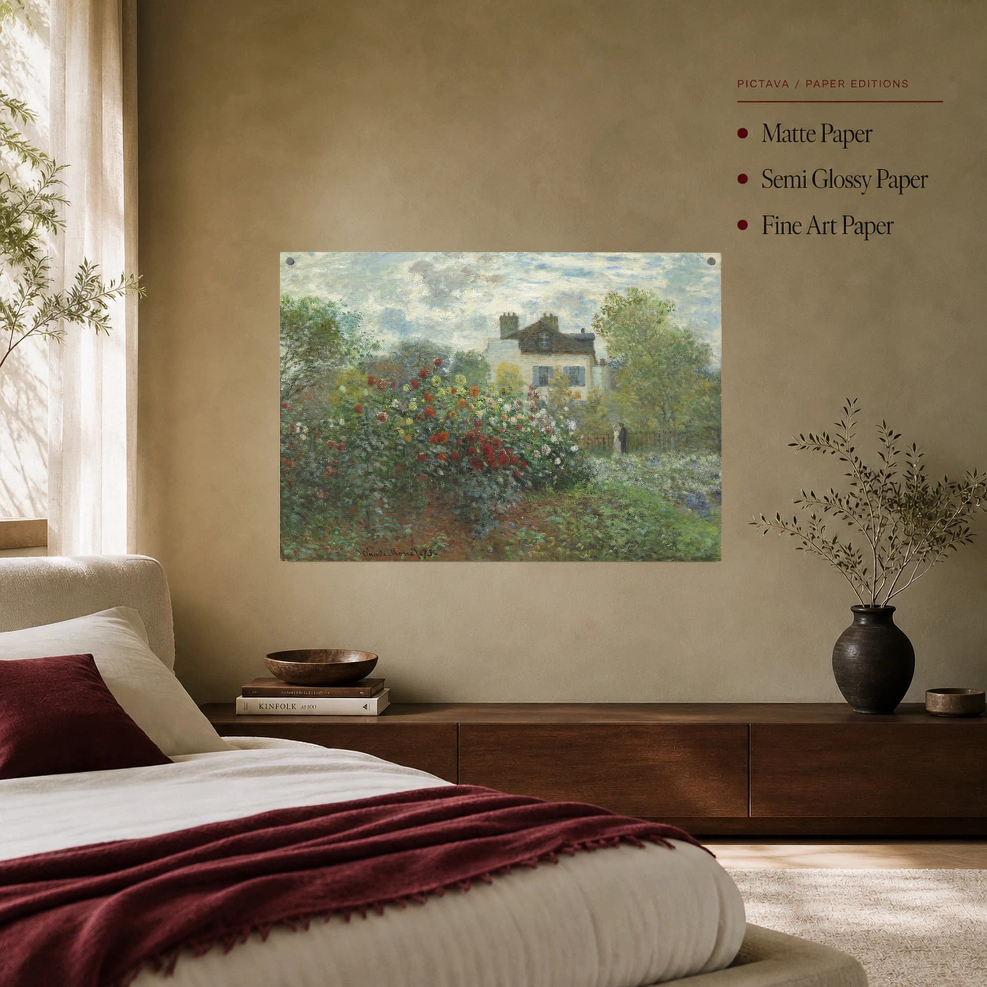 Claude Monet The Artist's Garden at Argenteuil Canvas Print, view 7