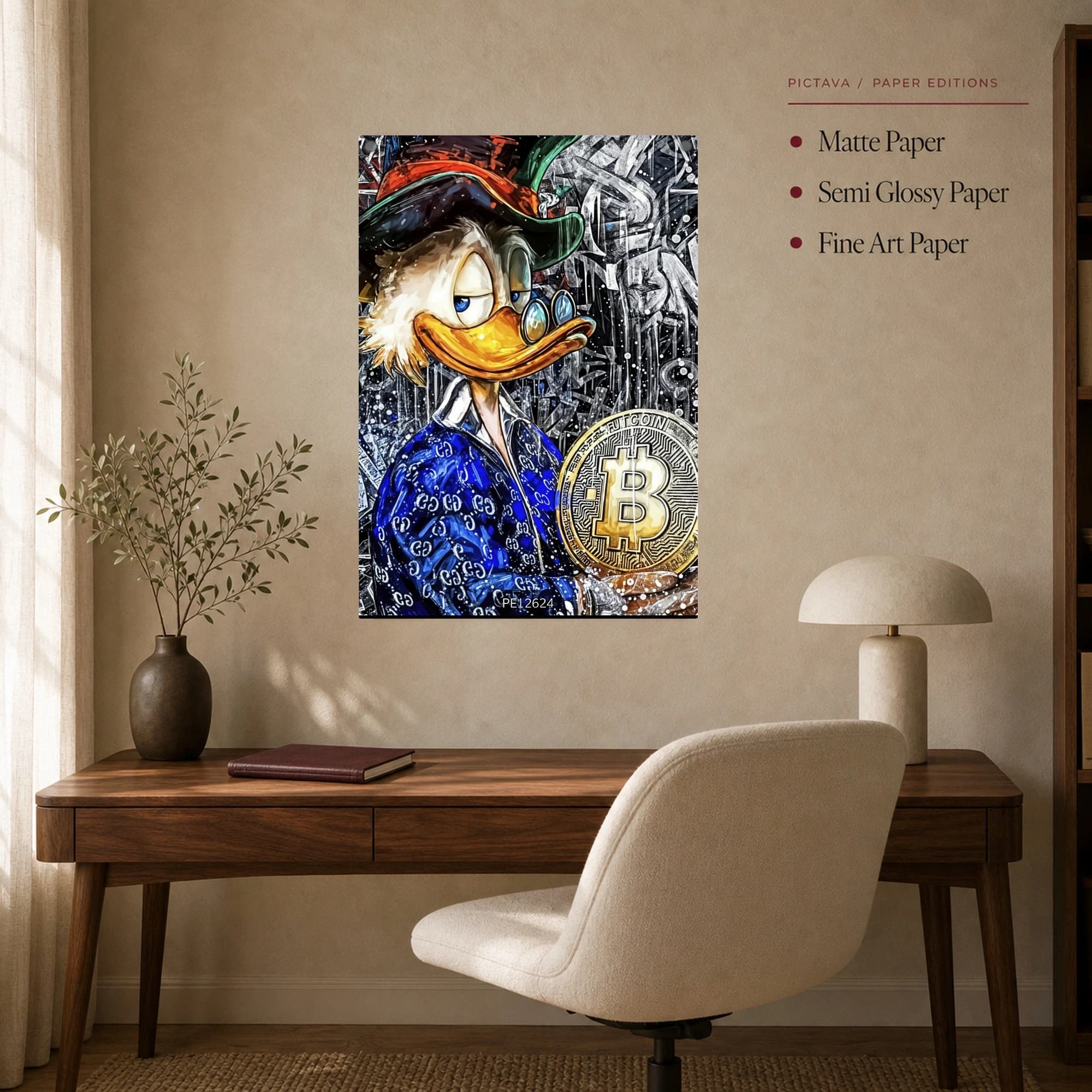 Crypto Scrooge Pop Art Canvas Print, view 5