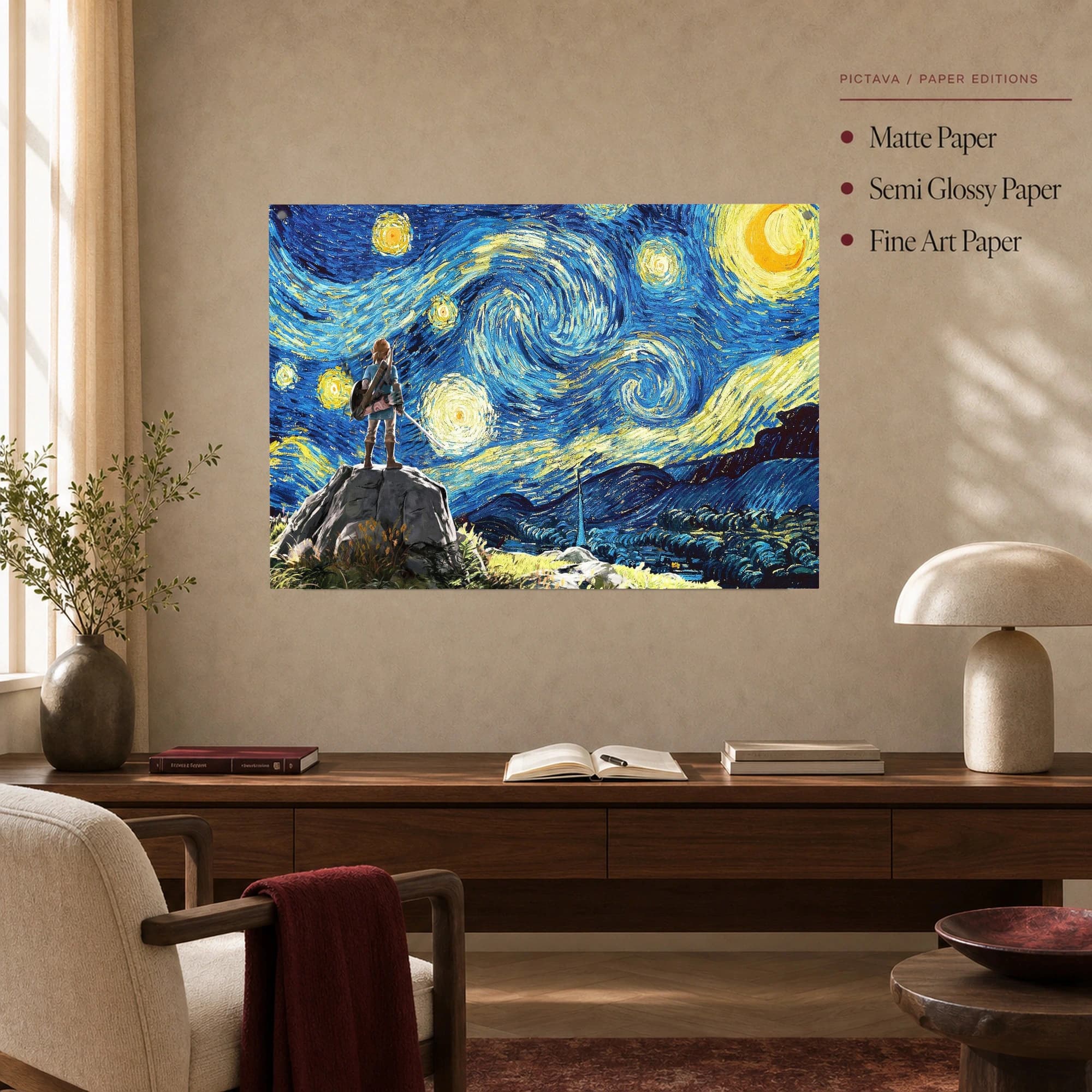 Starry Night Over Hyrule Canvas Print, view 4