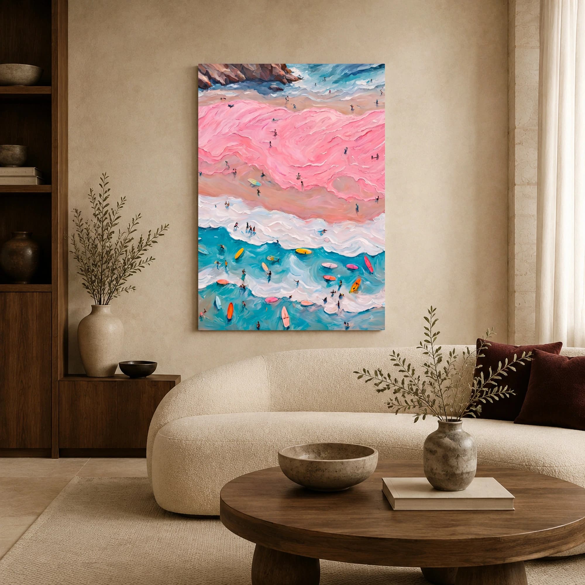 Aerial Beach Surf Canvas Print, view 6
