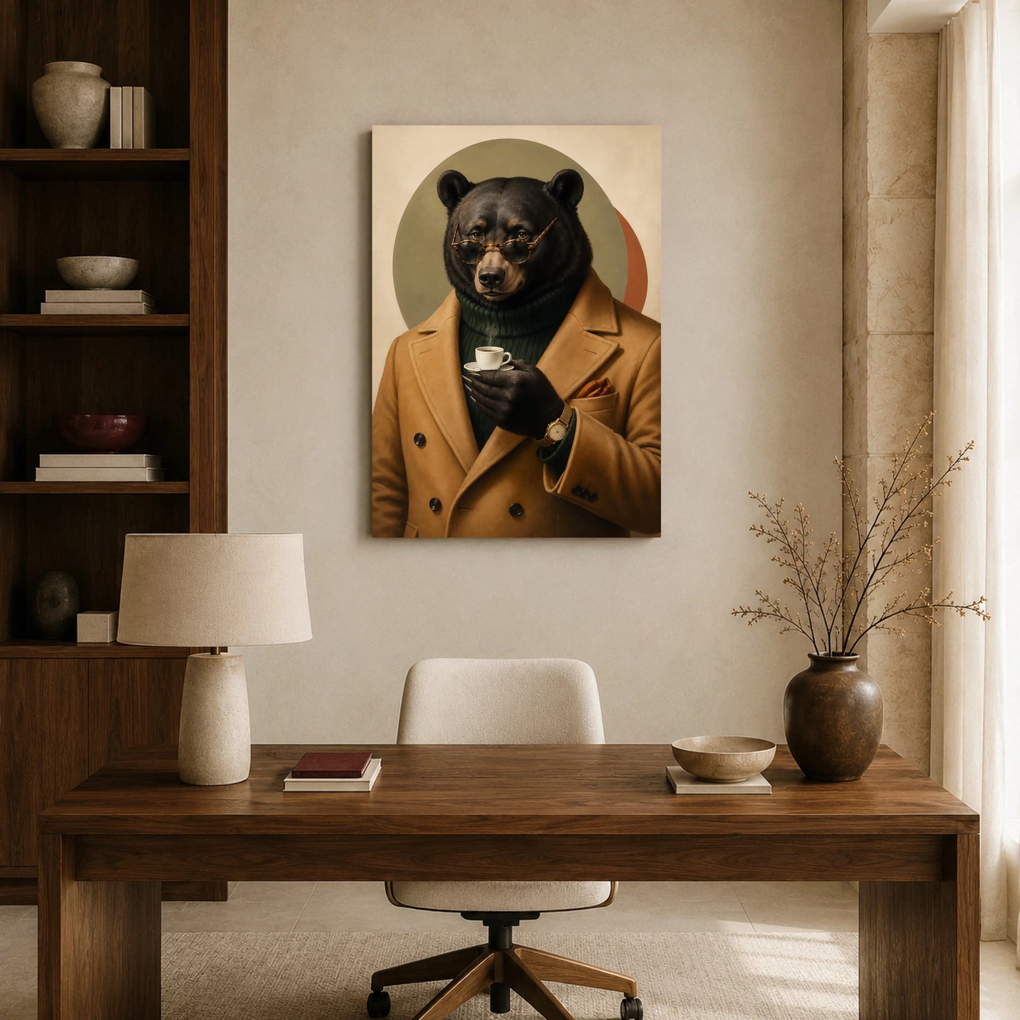 Dapper Bear with Espresso Art Print, view 8