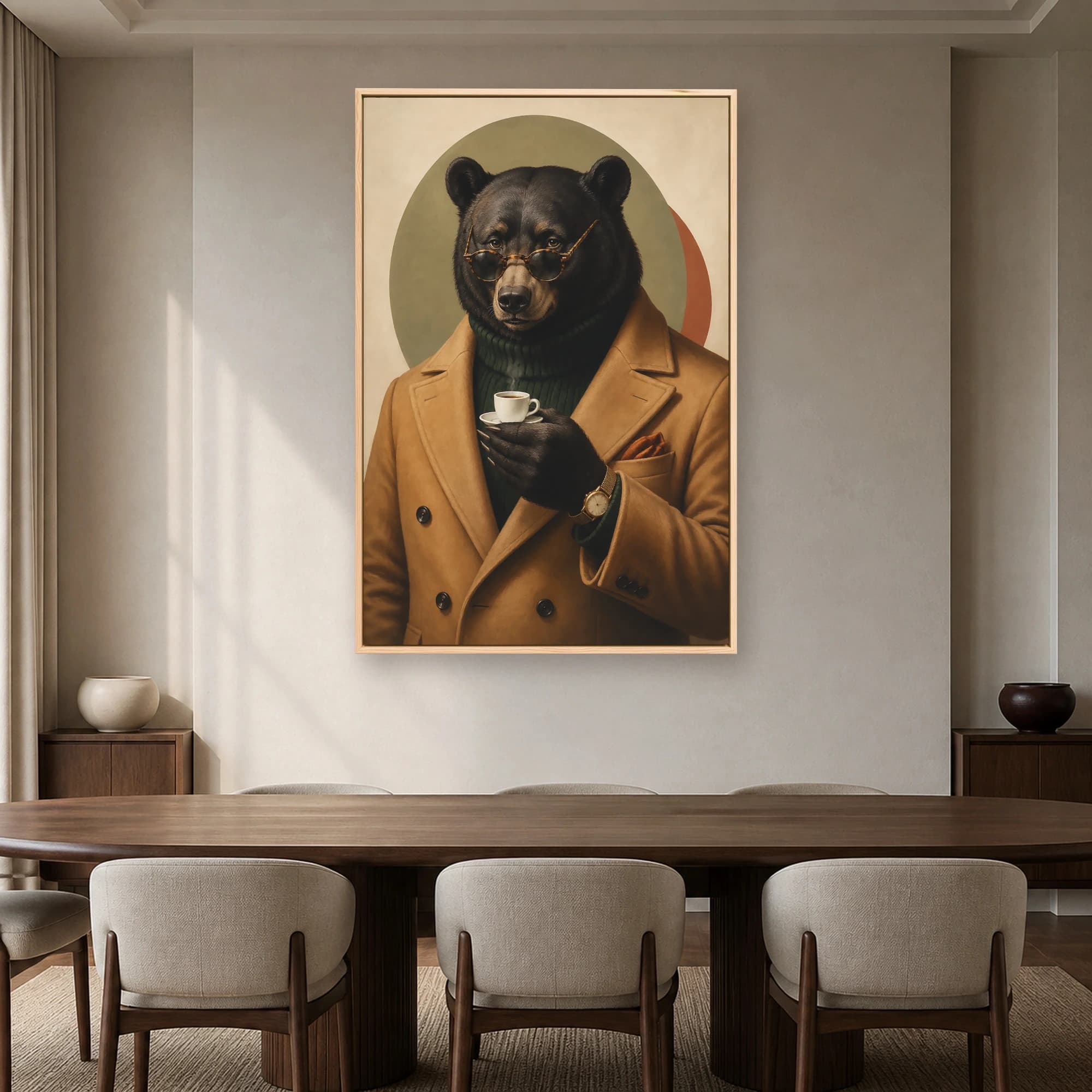 Dapper Bear with Espresso Art Print, view 6