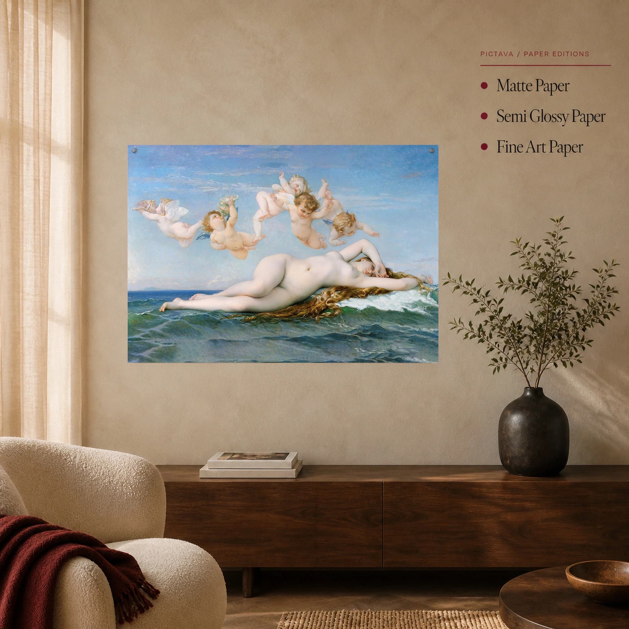 The Birth of Venus Fine Art Canvas Print by Bouguereau, view 5
