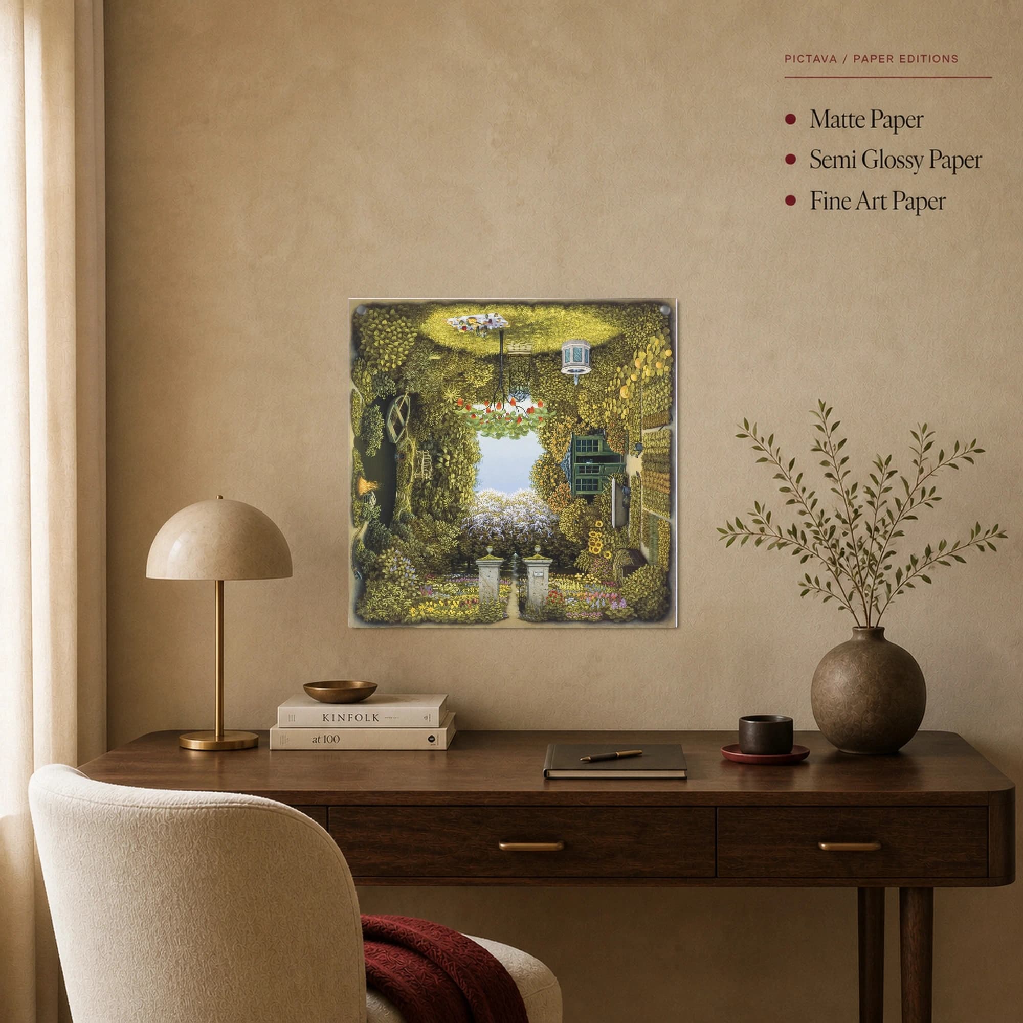 Surrealist Garden Landscape Canvas Print, view 2