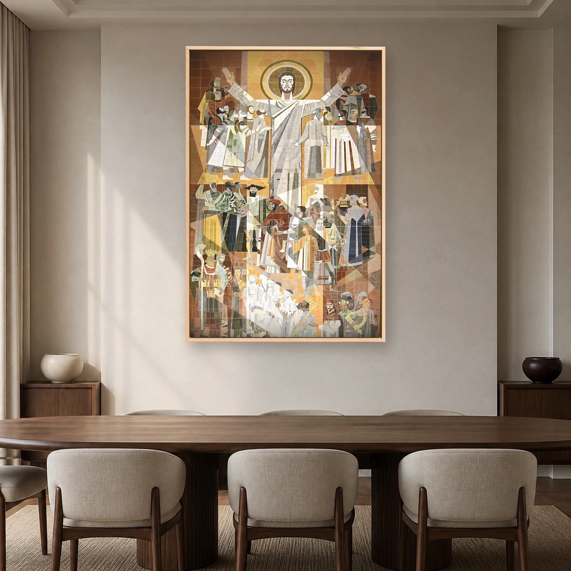 Christ of the Ohio Mid-Century Mosaic Canvas Print, view 5