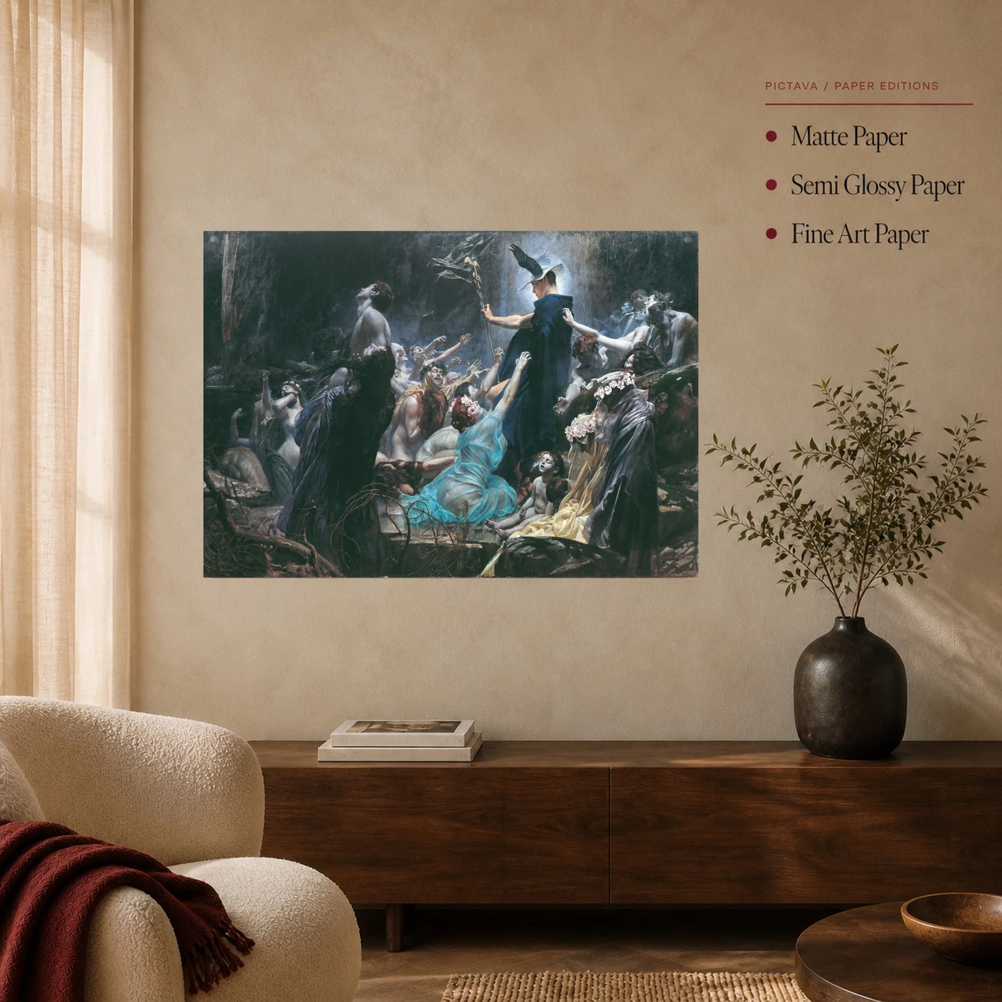 The Souls of Acheron Classical Fine Art Print, view 4