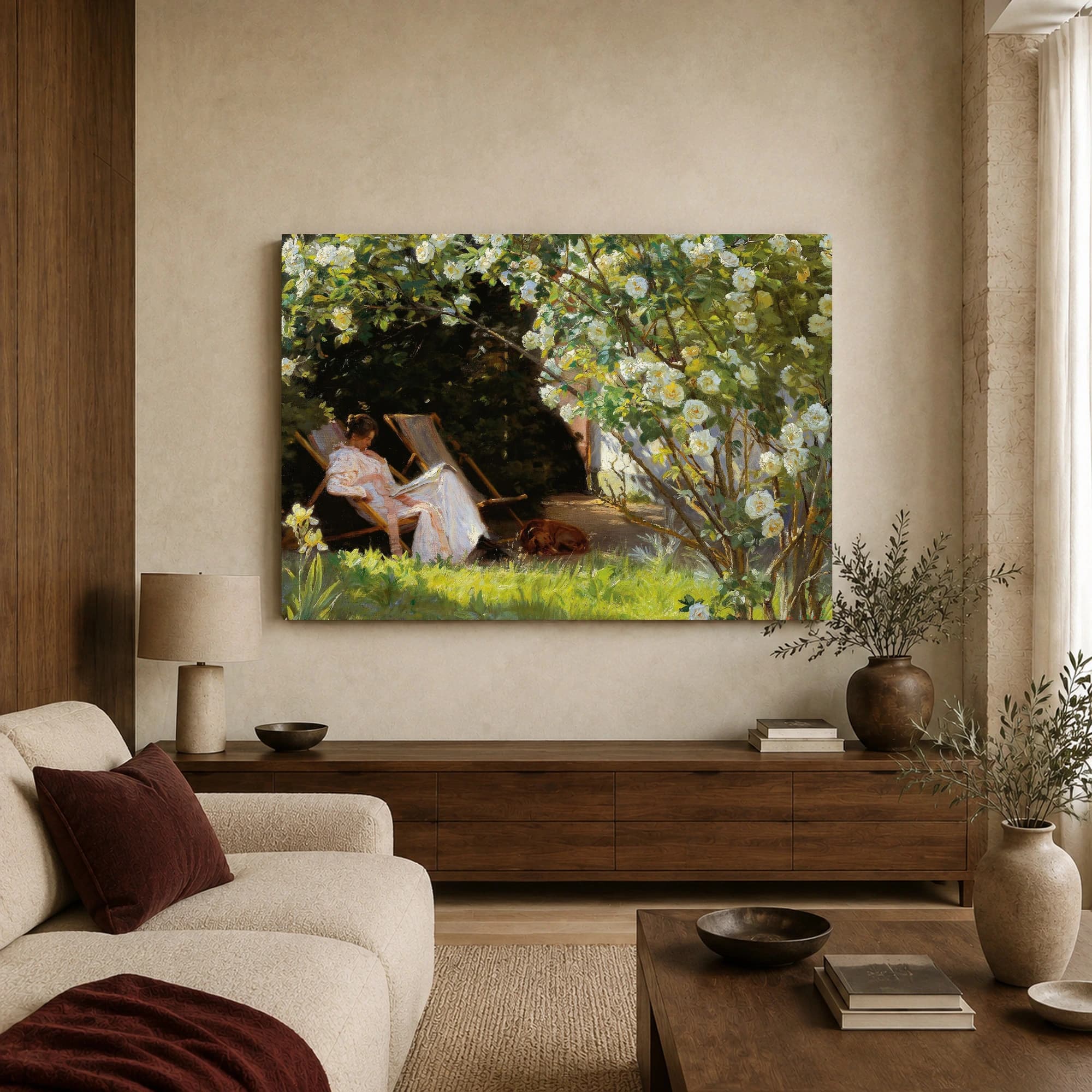 A Summer Day in the Garden Canvas Art Print, view 3