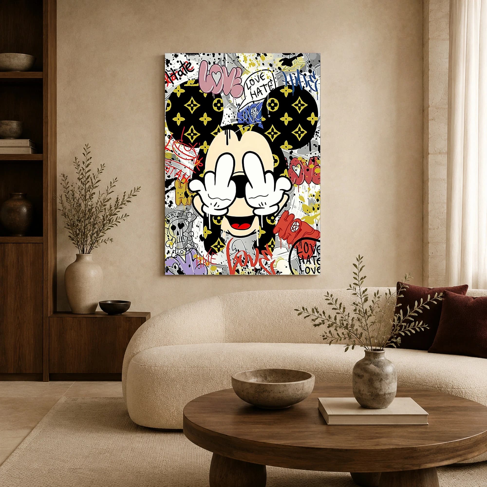 Urban Subversion Mickey Pop Art Canvas Print, view 5