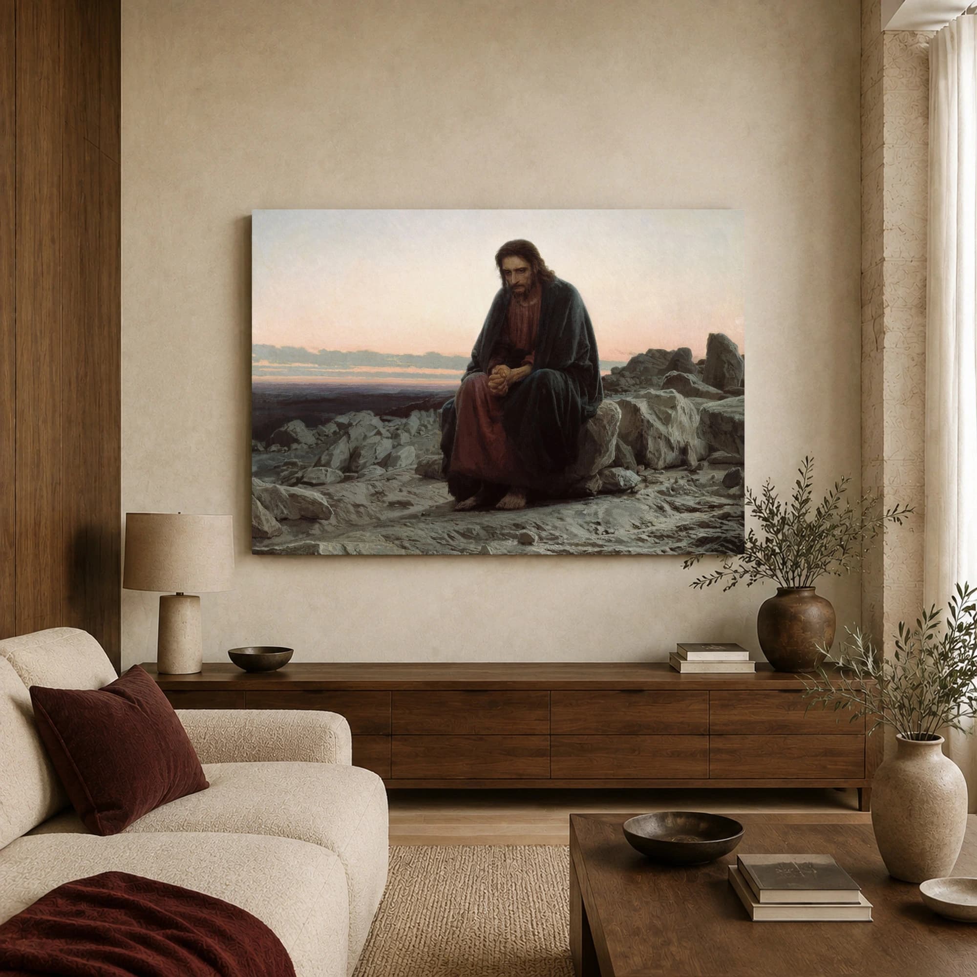 Christ in the Wilderness Fine Art Canvas Print, view 2